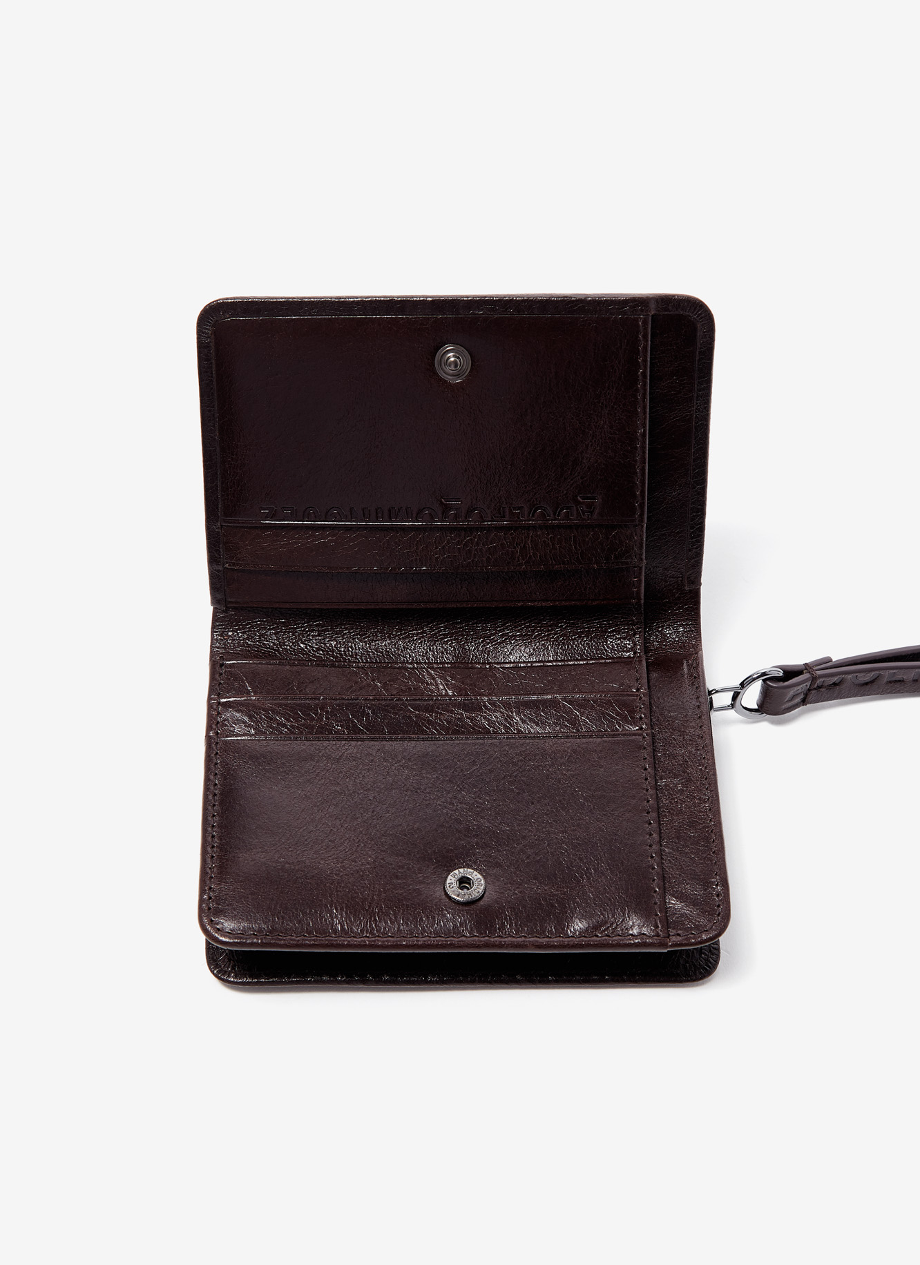 Crackled leather small wallet image number 2