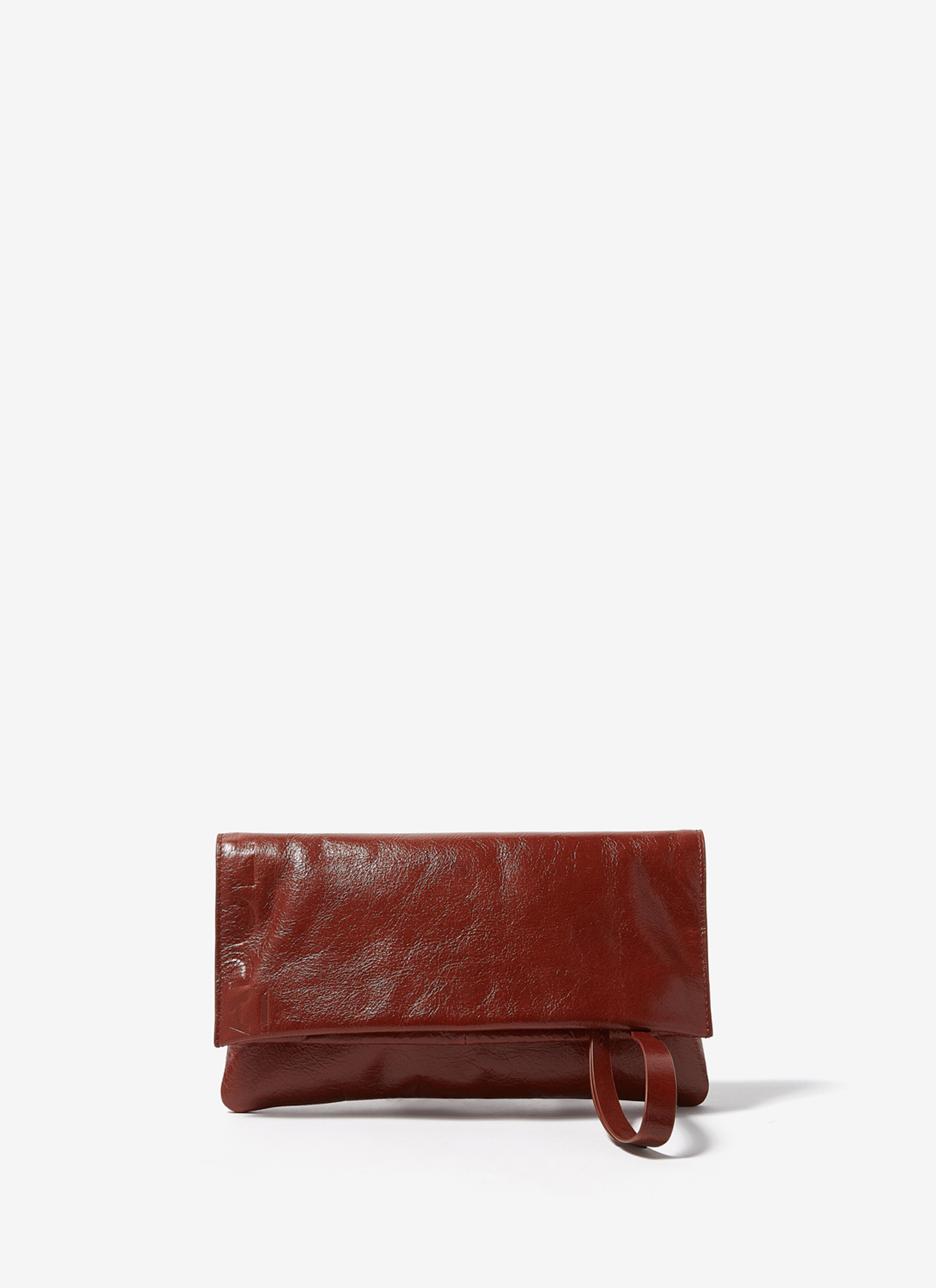 Crackled glossy leather crossbody bag image number 0