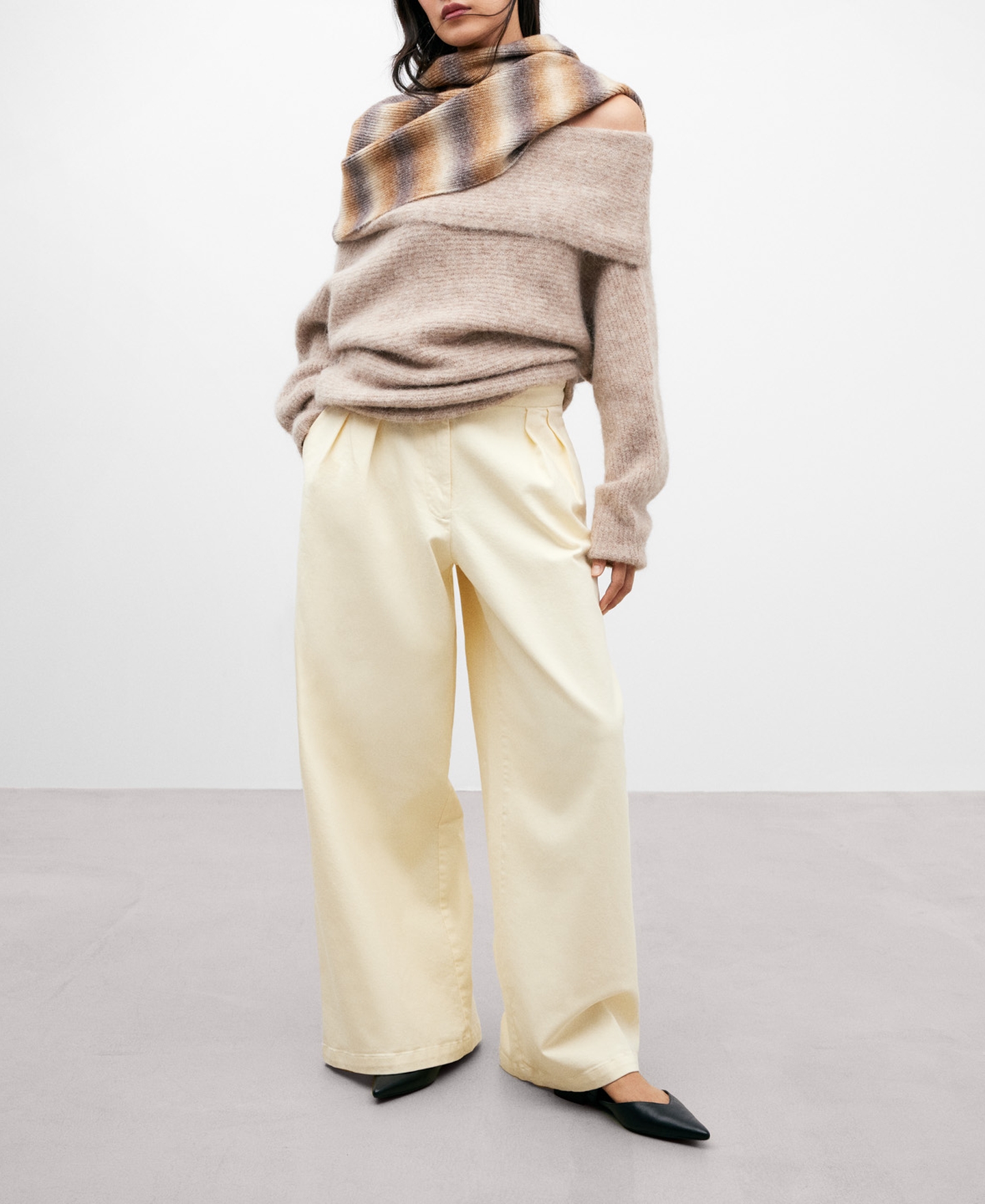 Knitted sweater in alpaca fabric image number 1