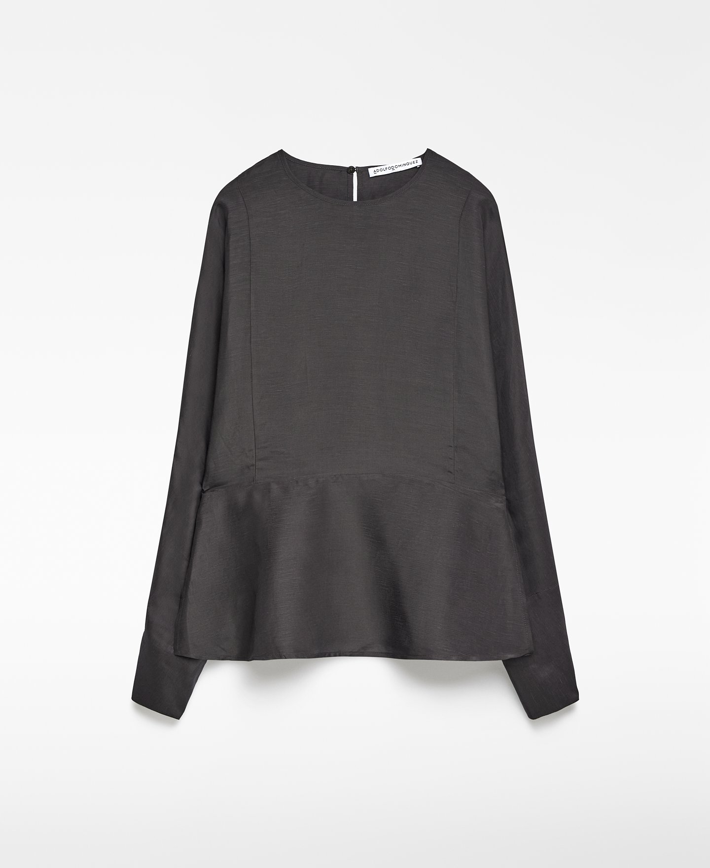 Blusa peplum lino y viscosa mujer image number 4