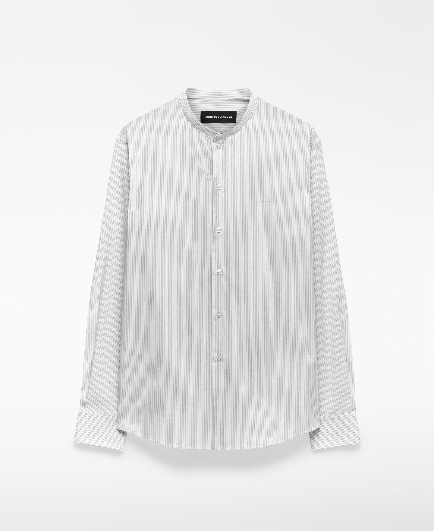 Camisa rayas cuello mao hombre image number 4