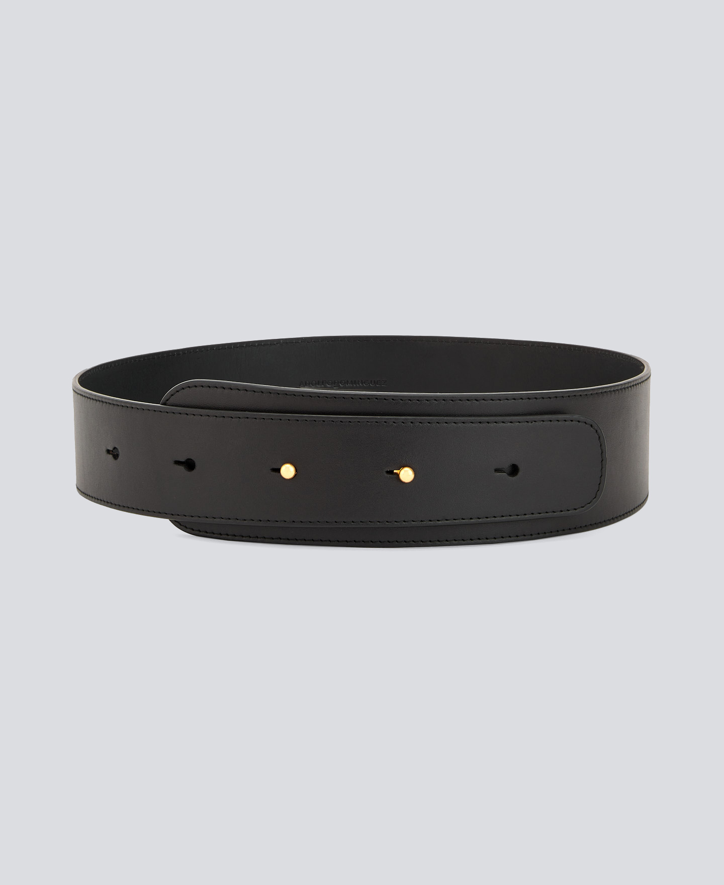 Black leather belt for women image number 0