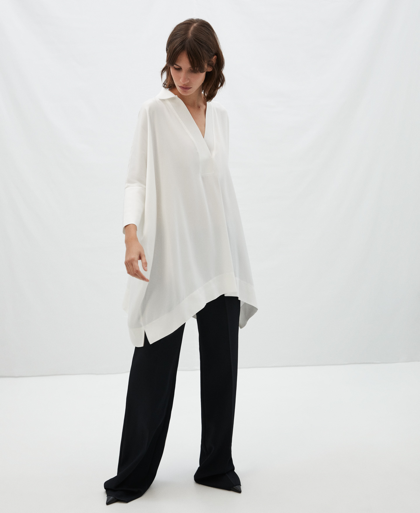 Oversized viscose blouse image number 1