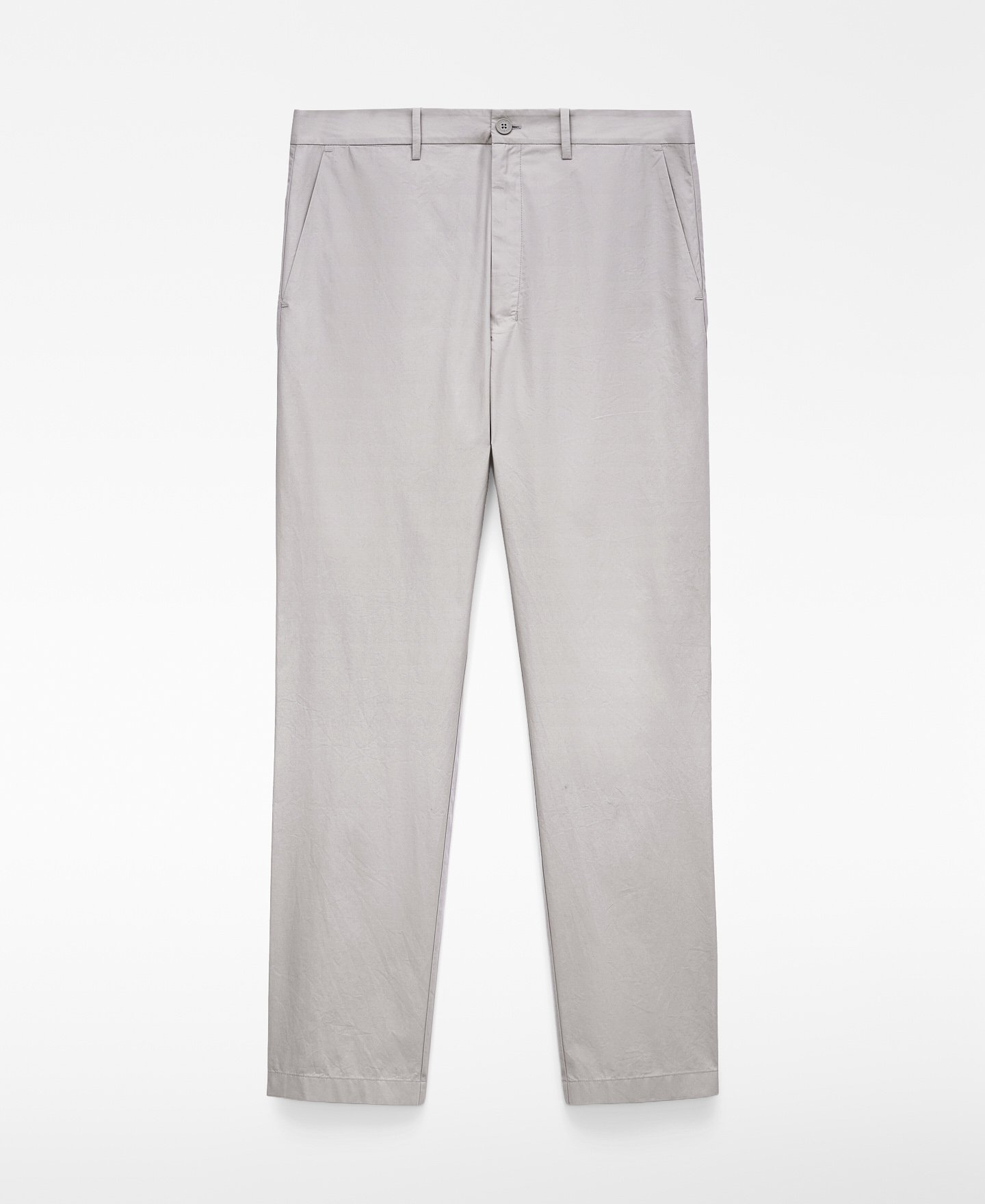 Cotton poplin straight trousers image number 4