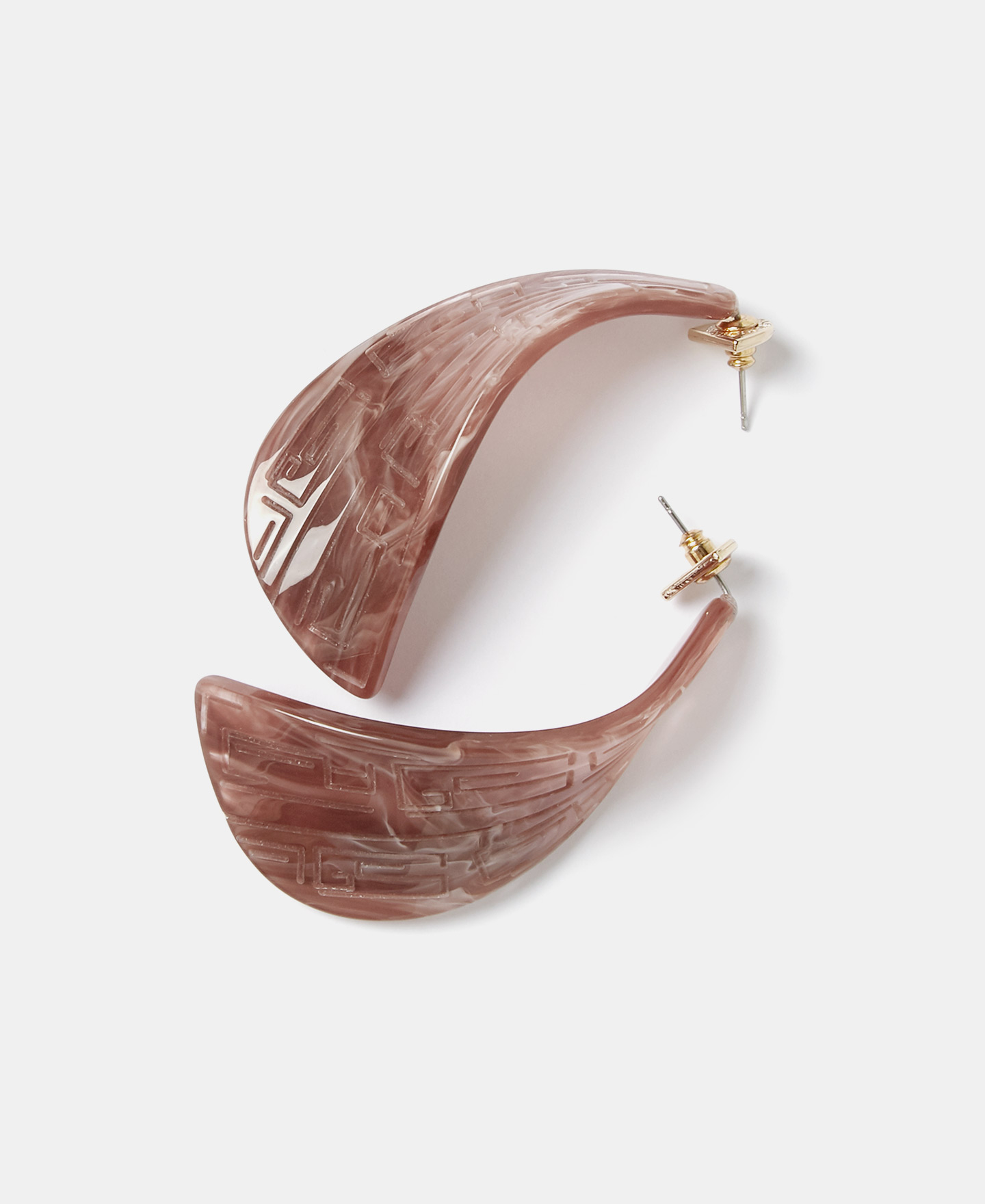 Resin labyrinth earrings image number 1