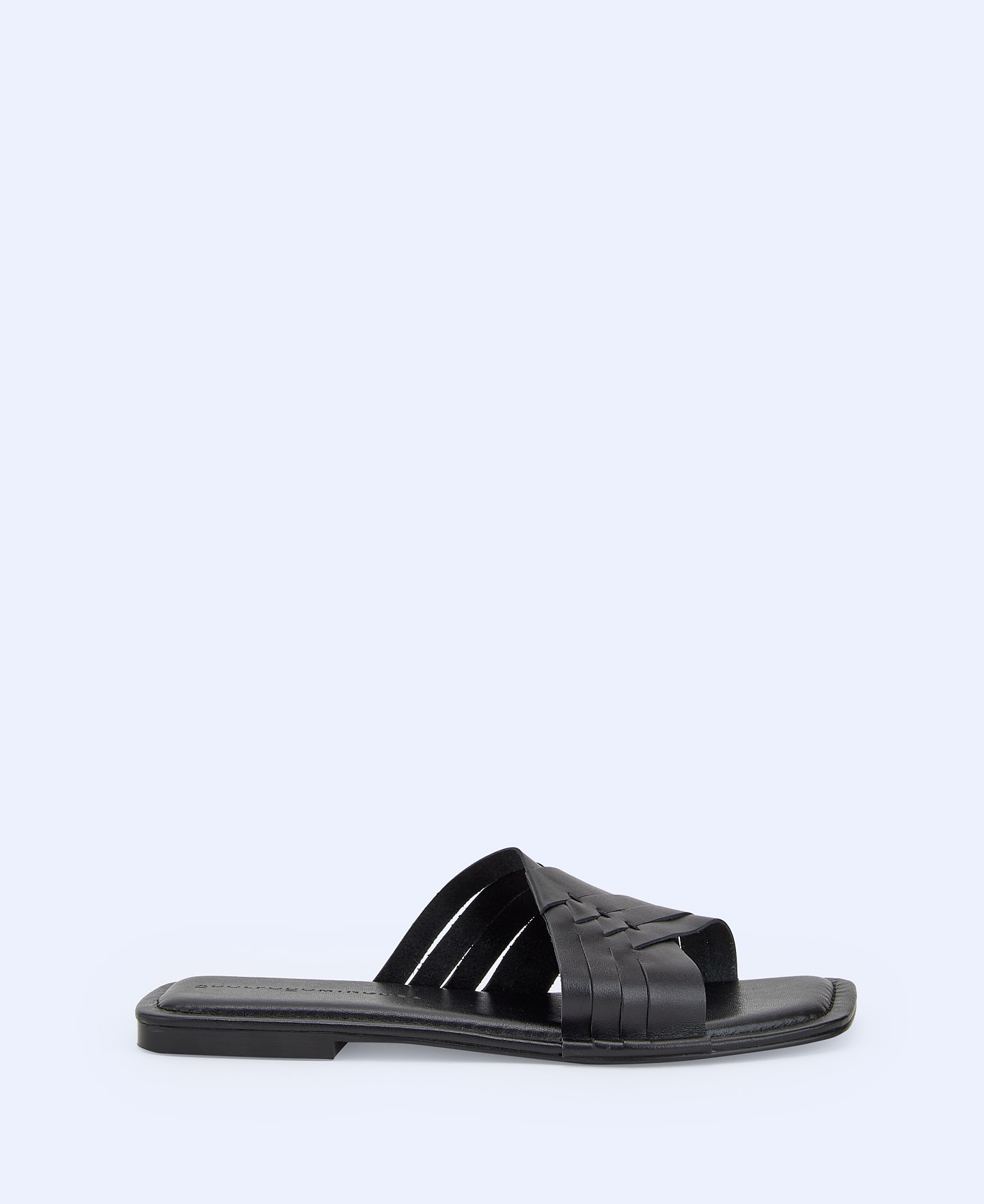 Braided leather flat sandal image number 0