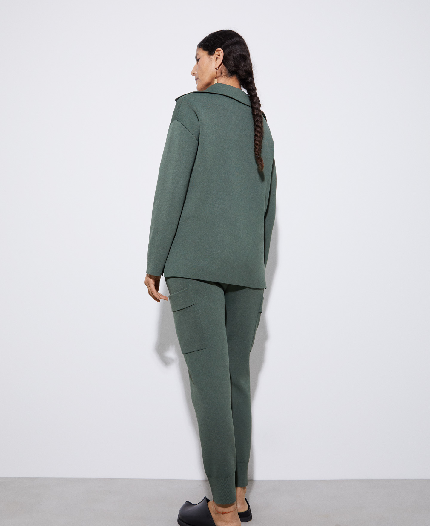 Nylon and viscose jersey knitted sweater image number 2