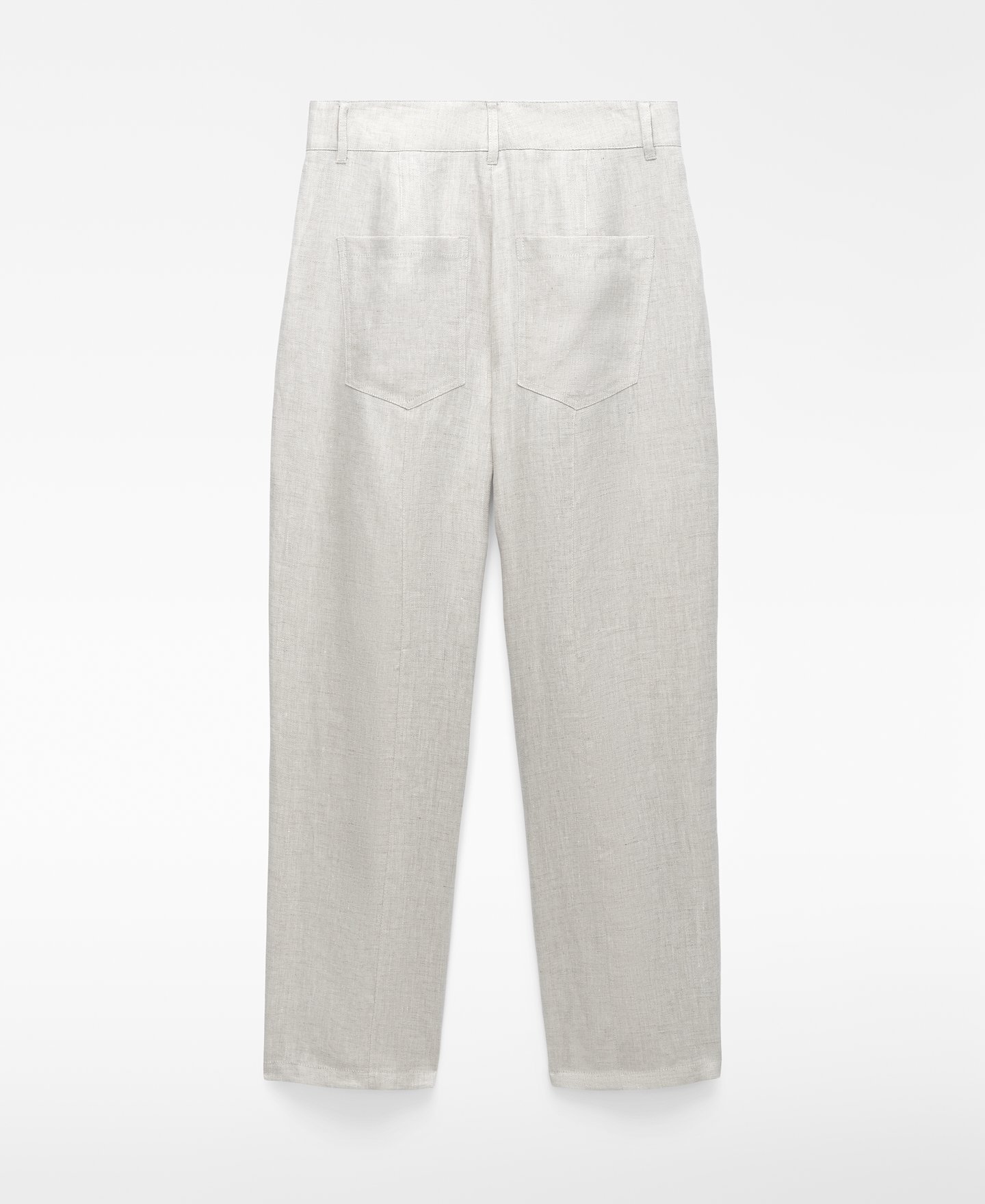 Barrel fit linen trousers image number 5