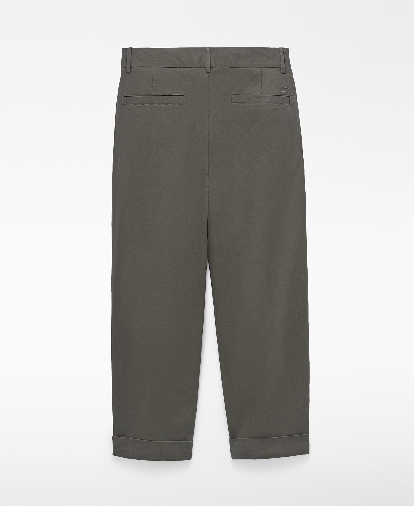 Organic cotton pleated straight trousers image number 1