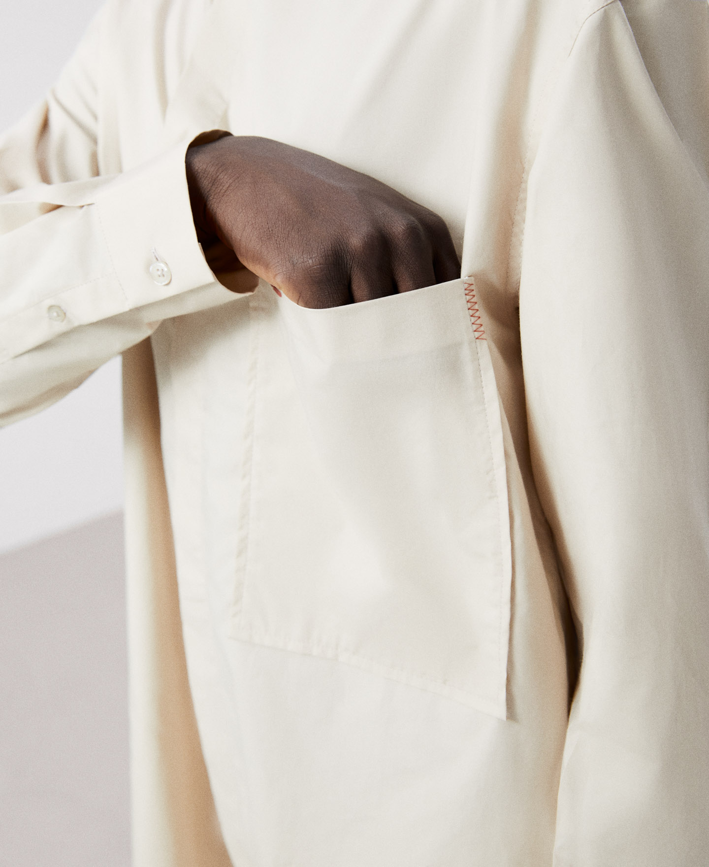 Oversize cotton shirt image number 3