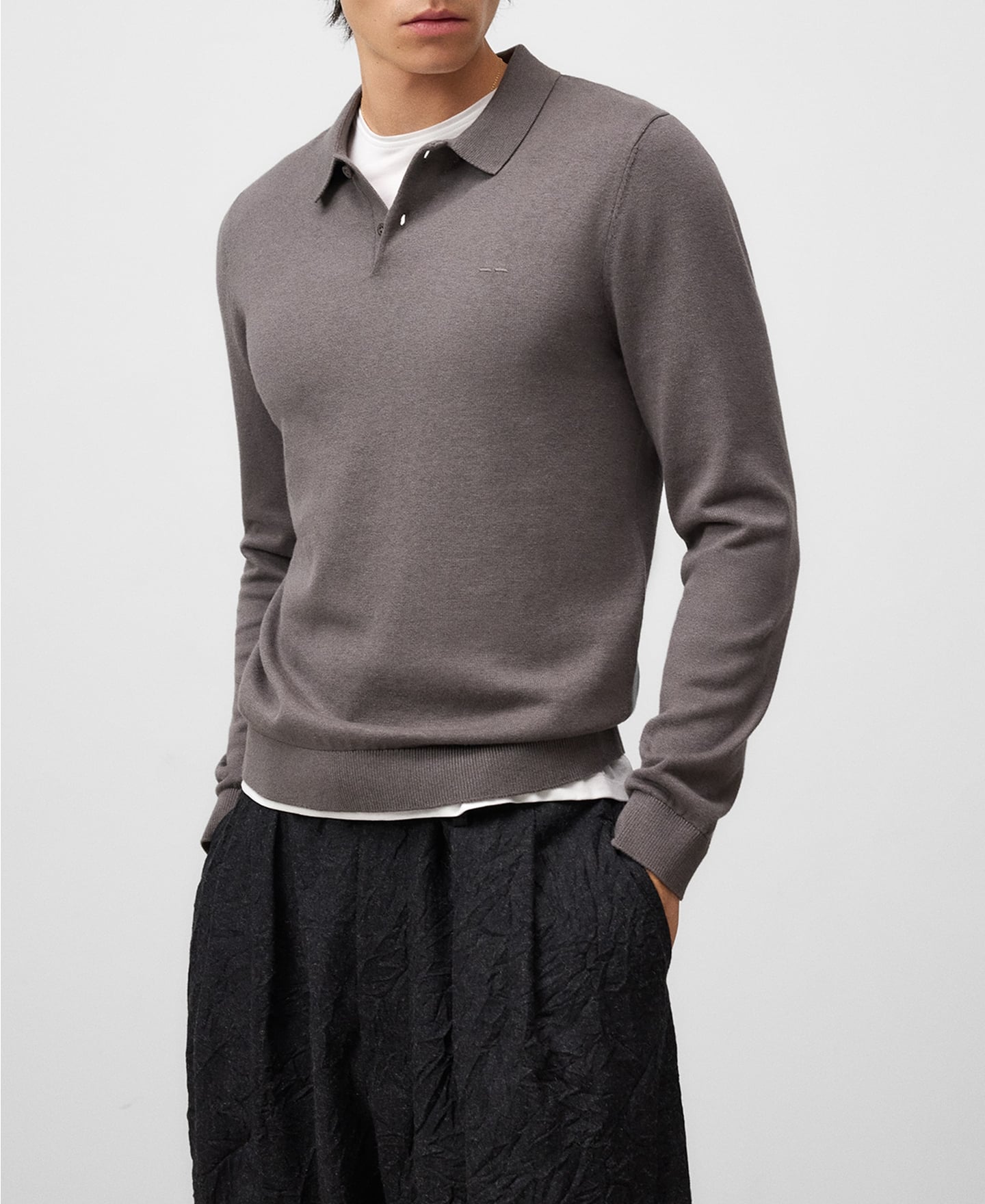 Polo manga larga regular fit image number 0