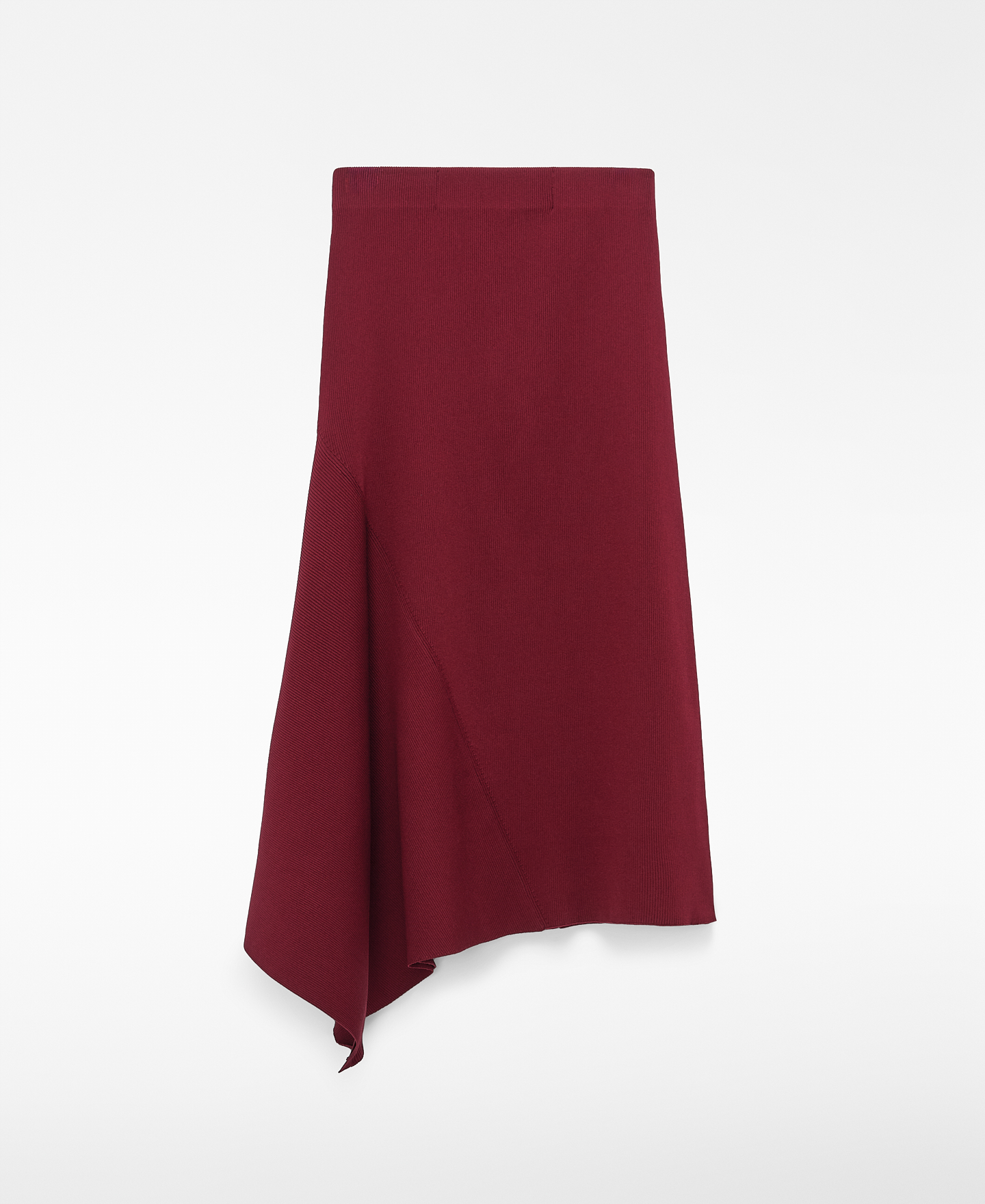 Structured knit skirt with side godet image number 4