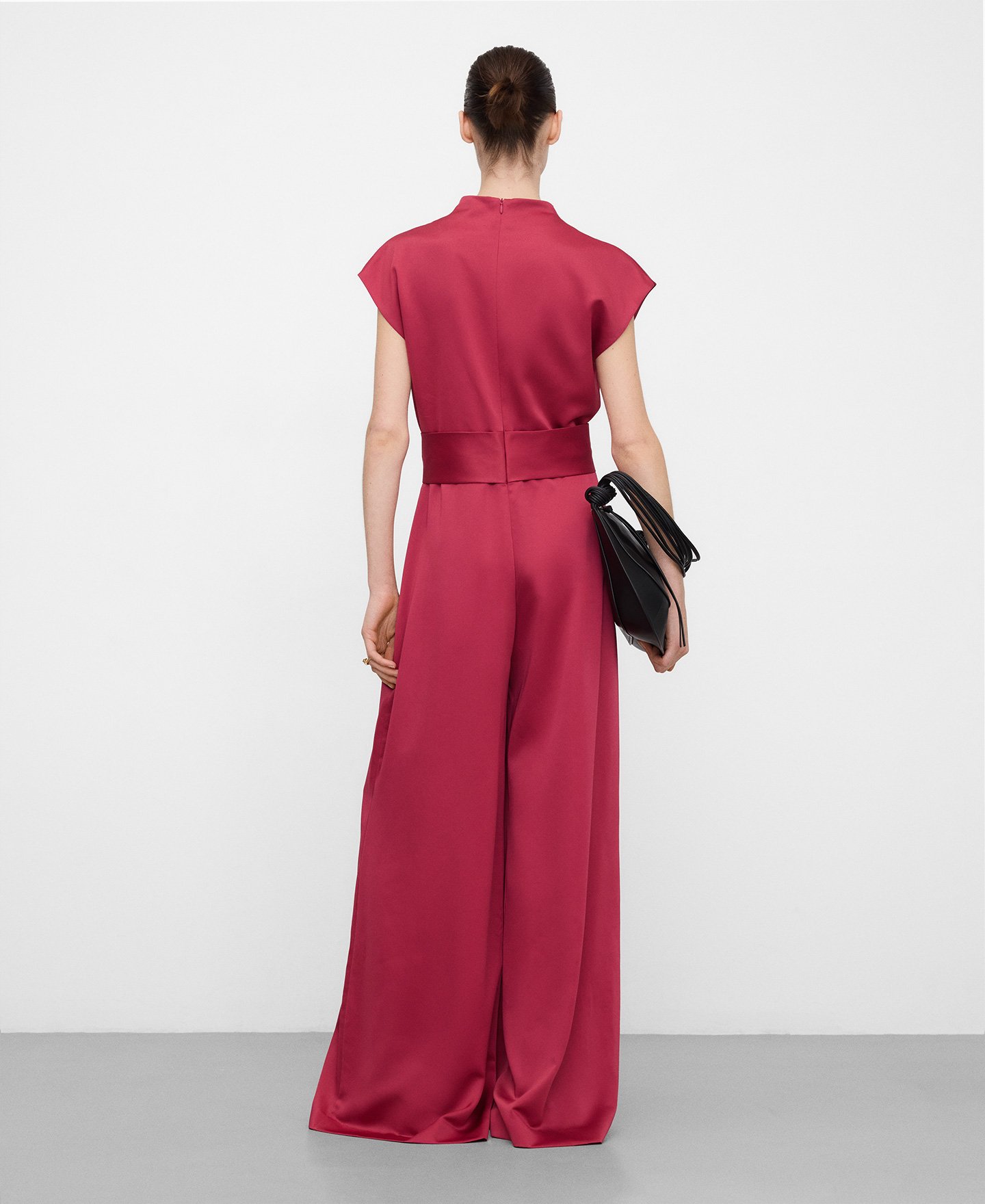 Satin palazzo trousers image number 2