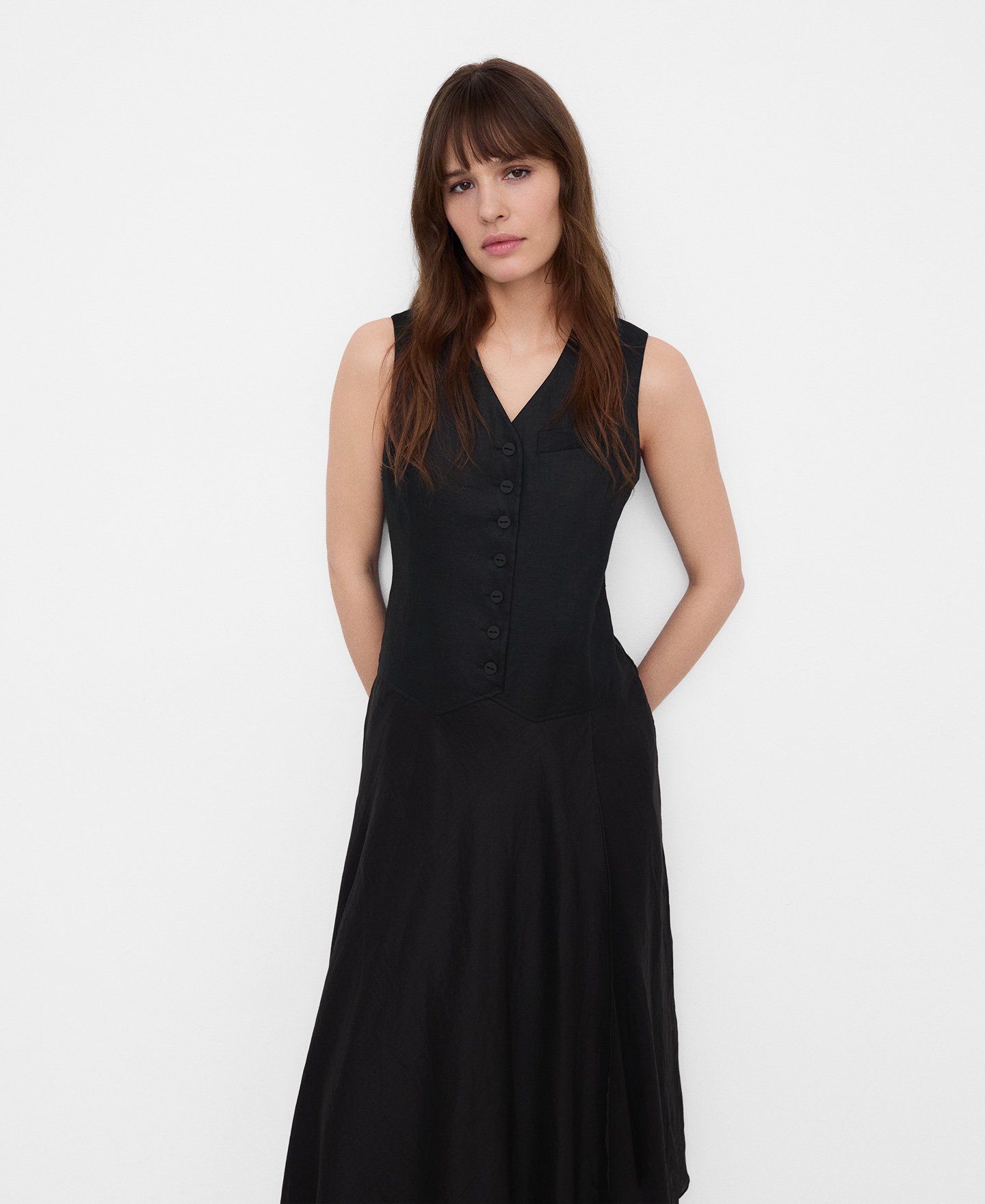 Vestido colete combinado image number 0