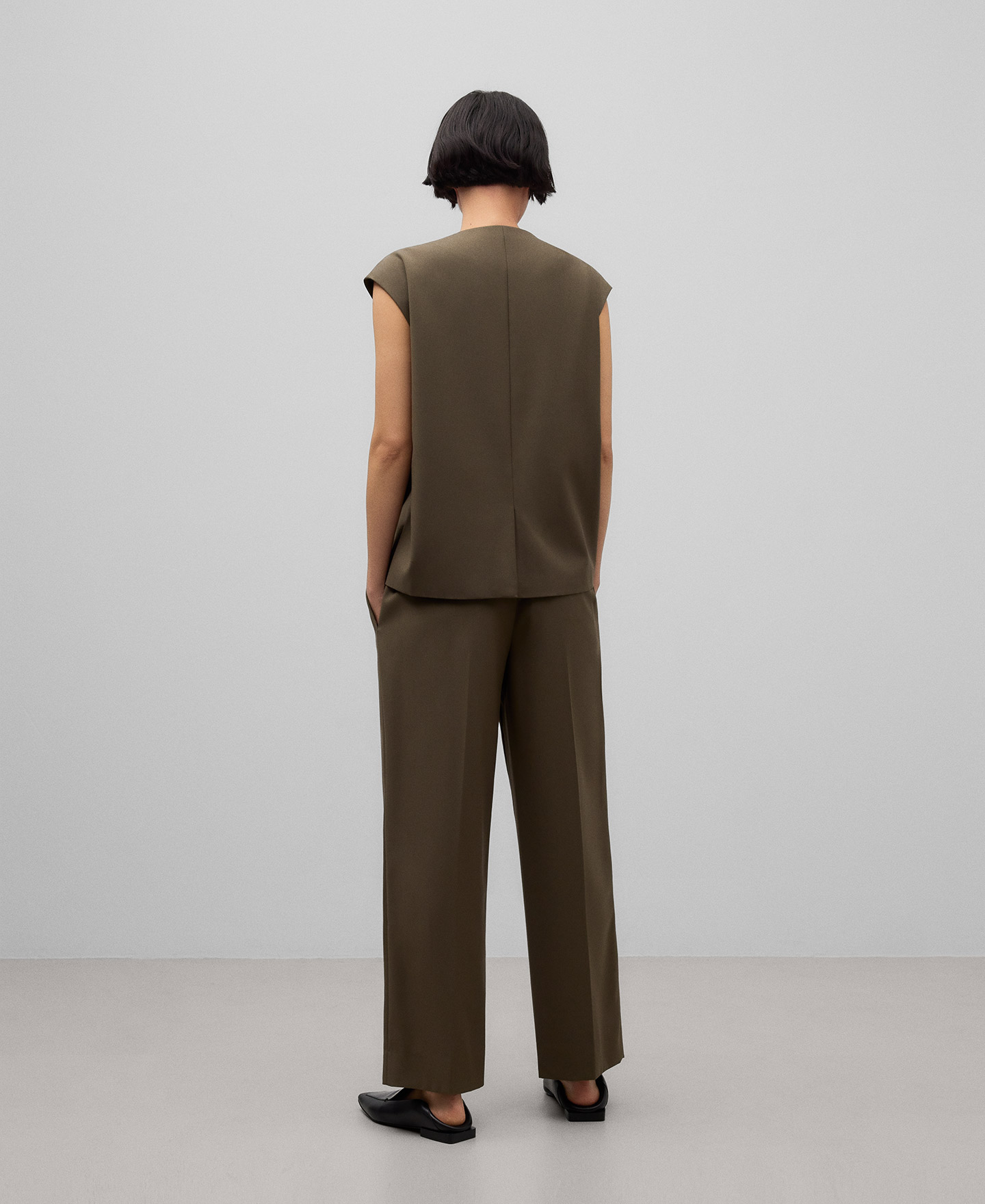 Straight ankle-length trousers woman image number 2