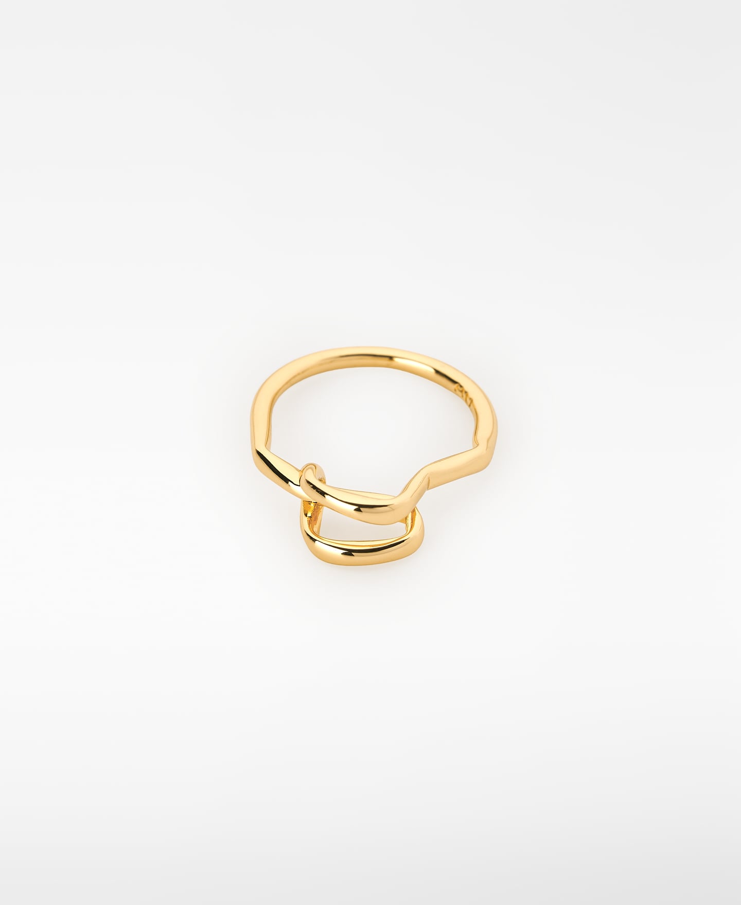Irregular knot metal ring image number 0
