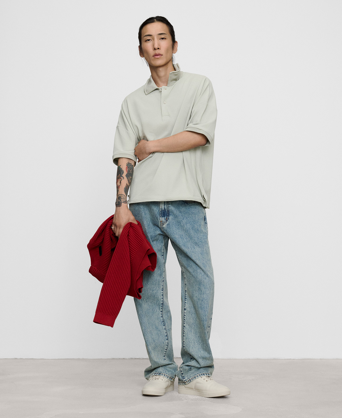 Polo oversize piqu&eacute; algod&oacute;n org&aacute;nico image number 1