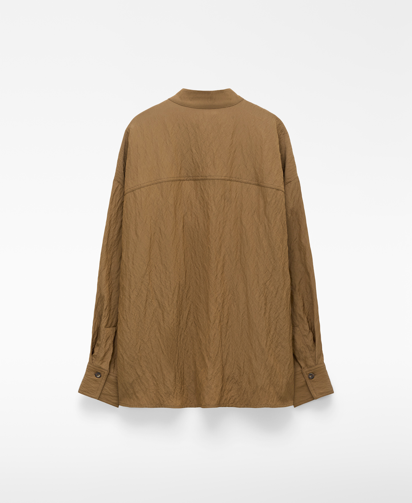 Camisa cuello mao efecto arrugado image number 8