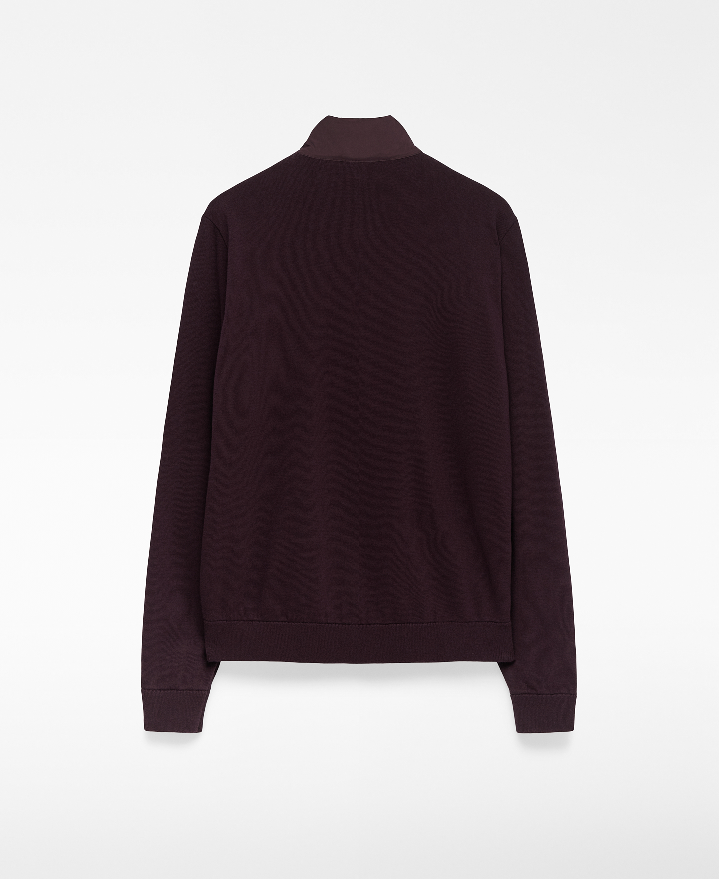 Knit and nylon cardigan man image number 1