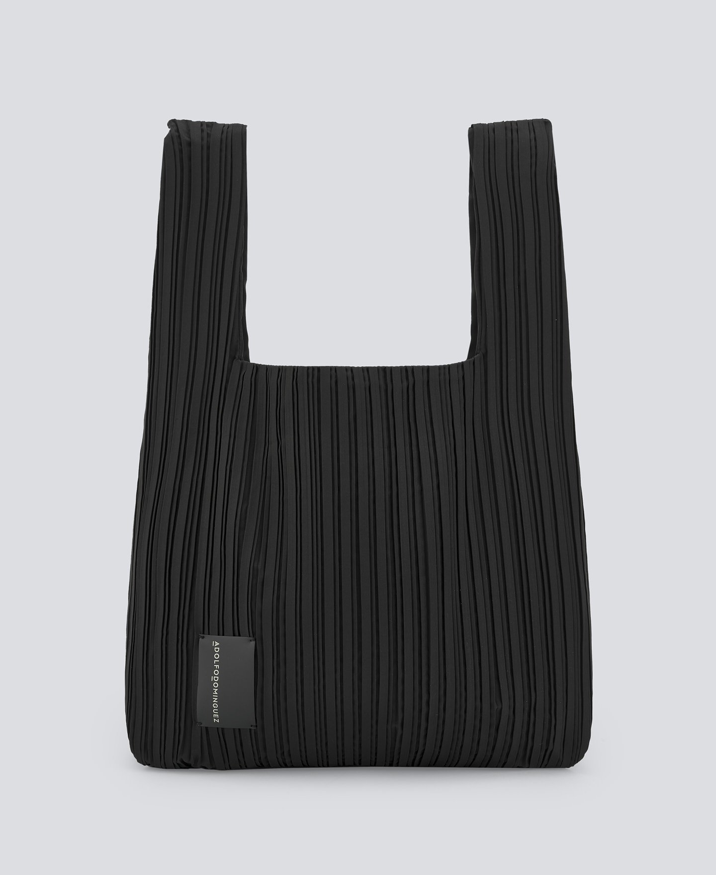 Grand sac cabas noir froissé pour femme image number 0