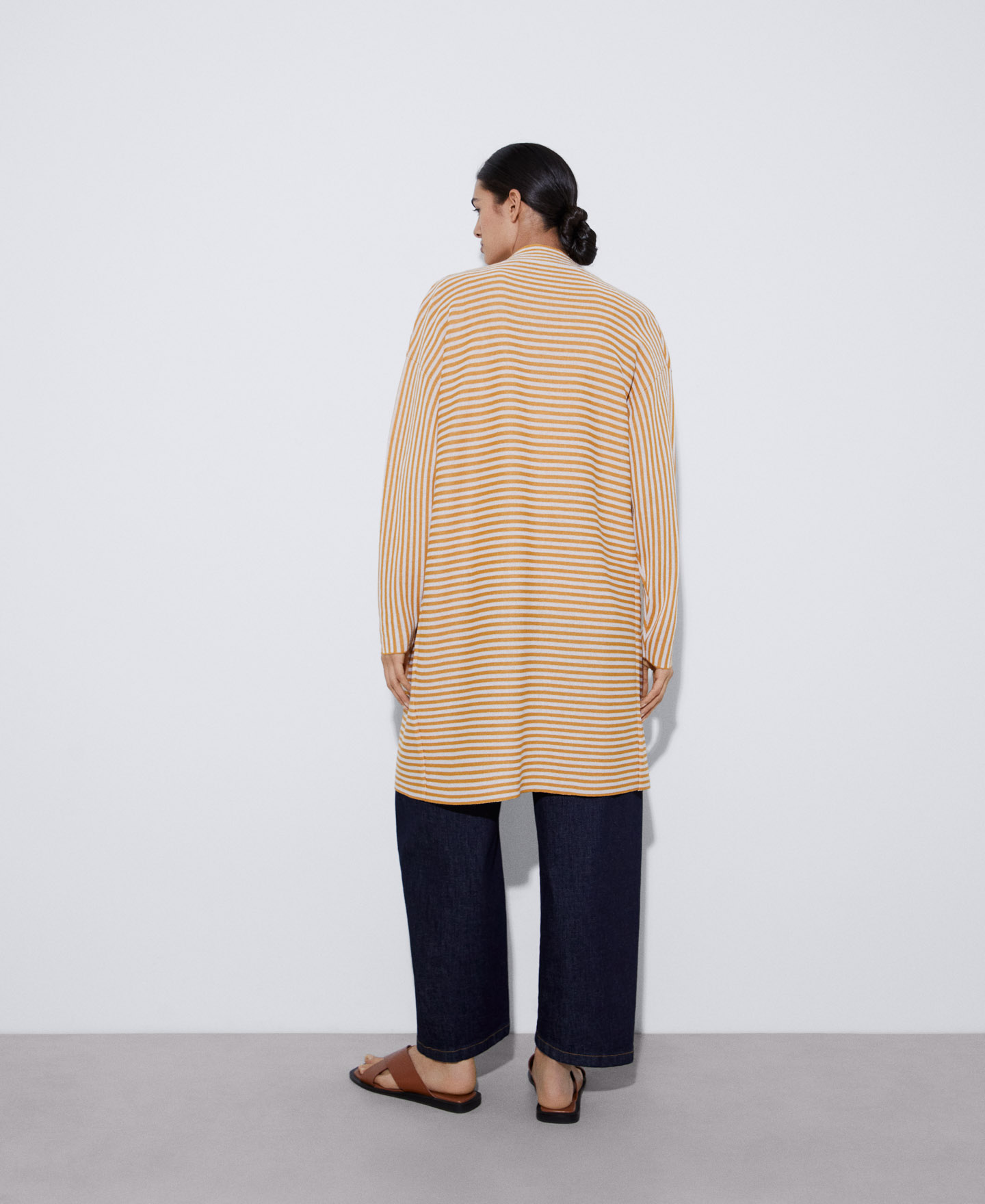 Striped kimono jacket image number 2