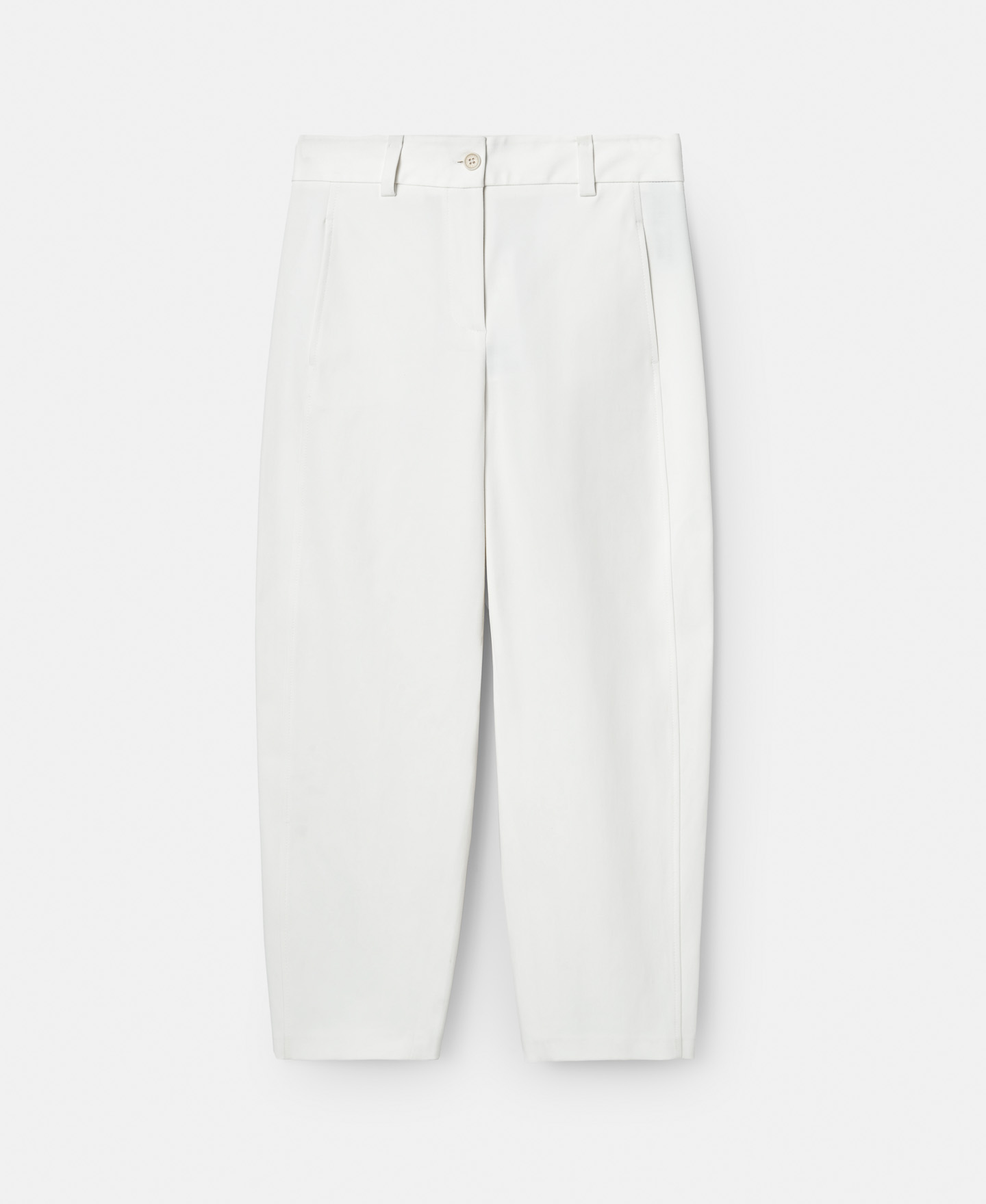 Ecru carrot cut trousers image number 4