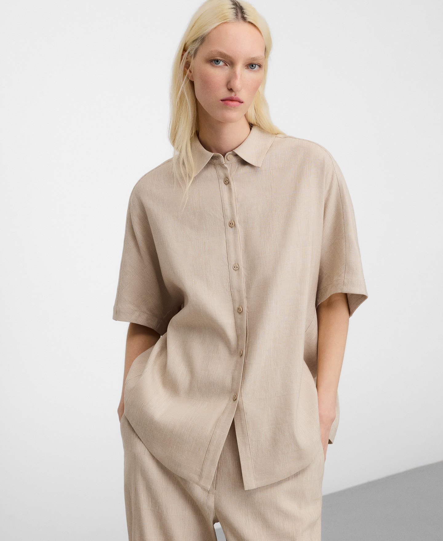 Camisa oversize microdibujo image number 0