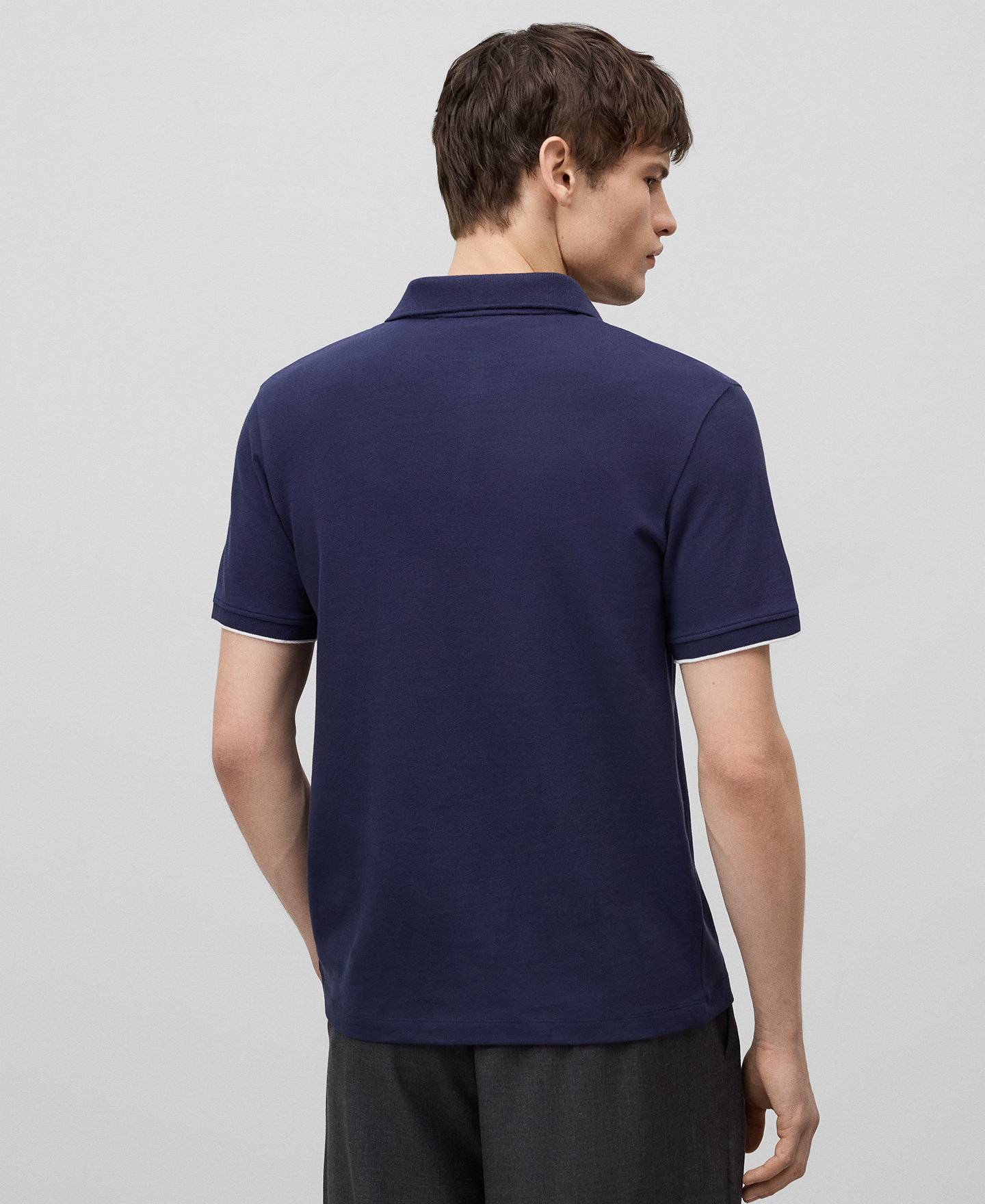Organic cotton polo shirt man image number 2