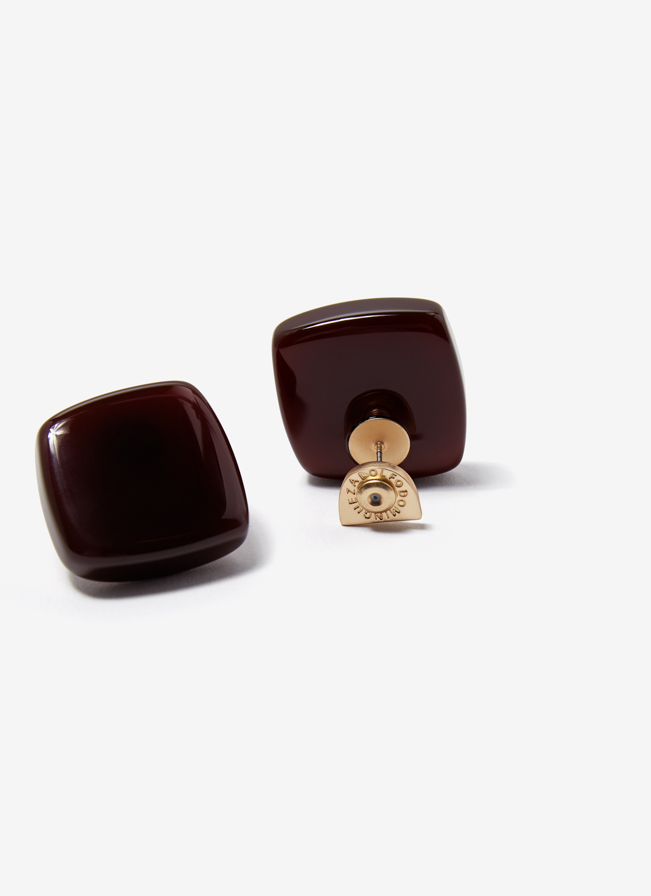 Resin quadrangular earrings image number 1