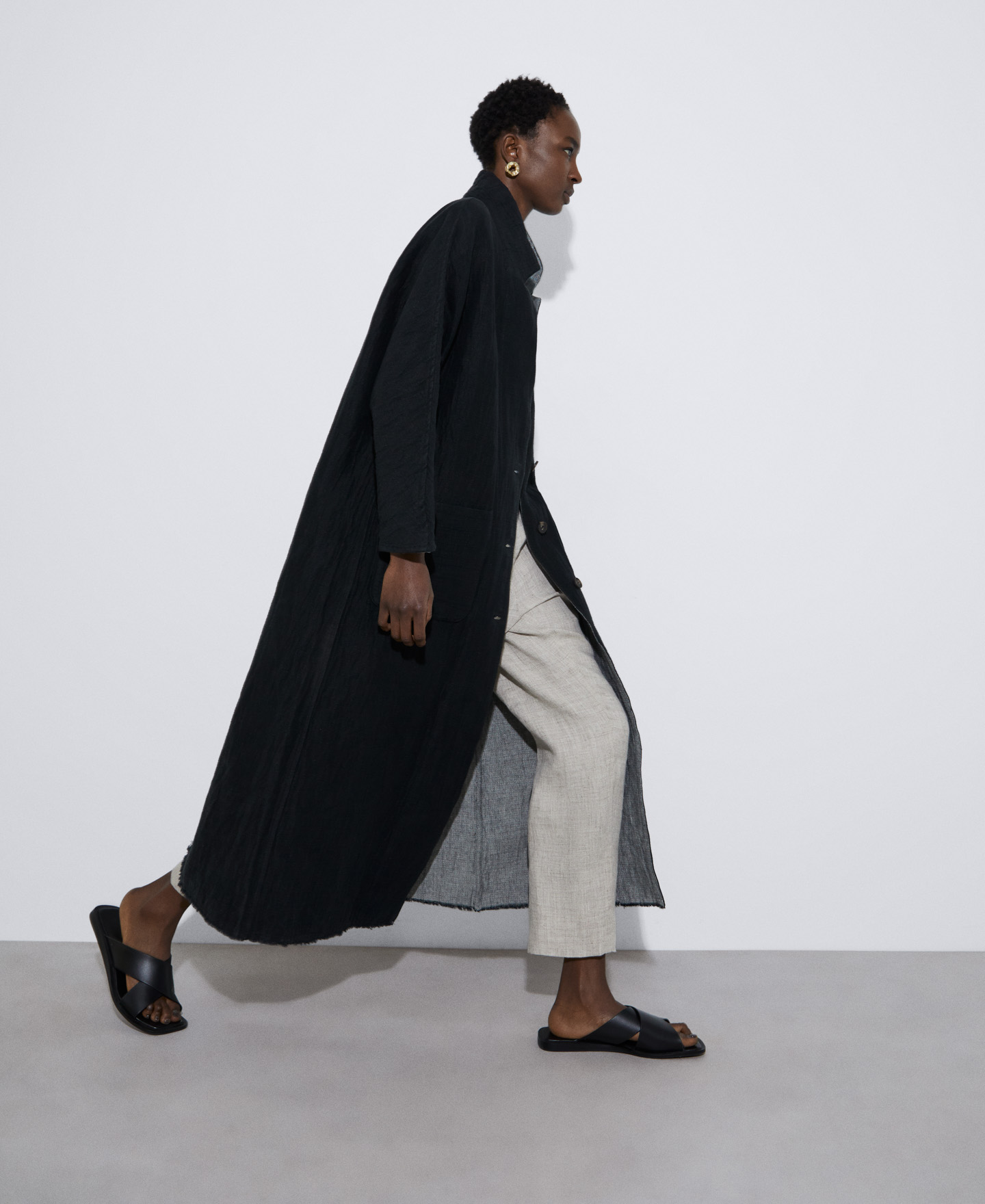 Morriña coat in cotton and linen image number 3