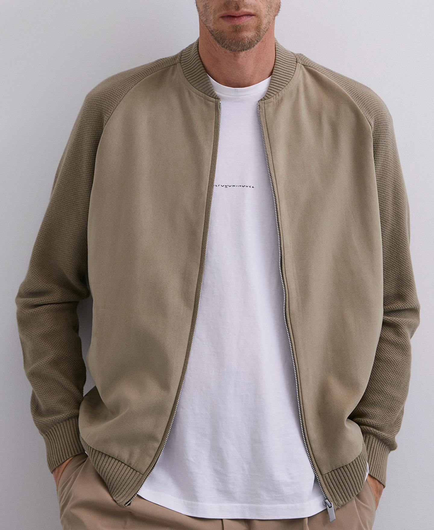 Varsity cardigan with zip closure image number 1