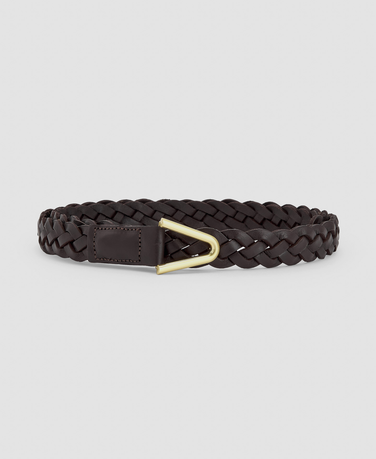 Braided vachetta leather belt image number 0