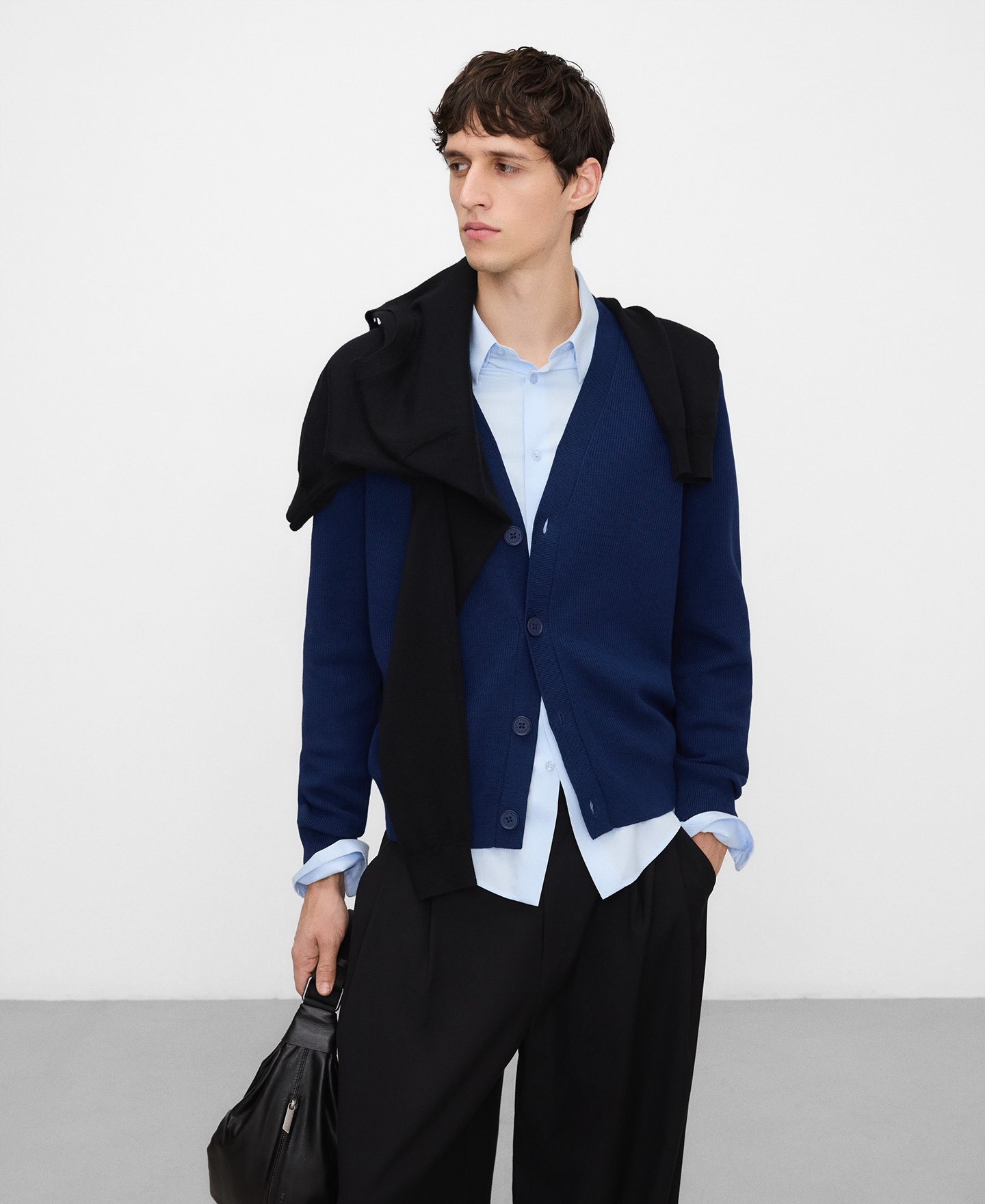 Organic cotton knit cardigan image number 0