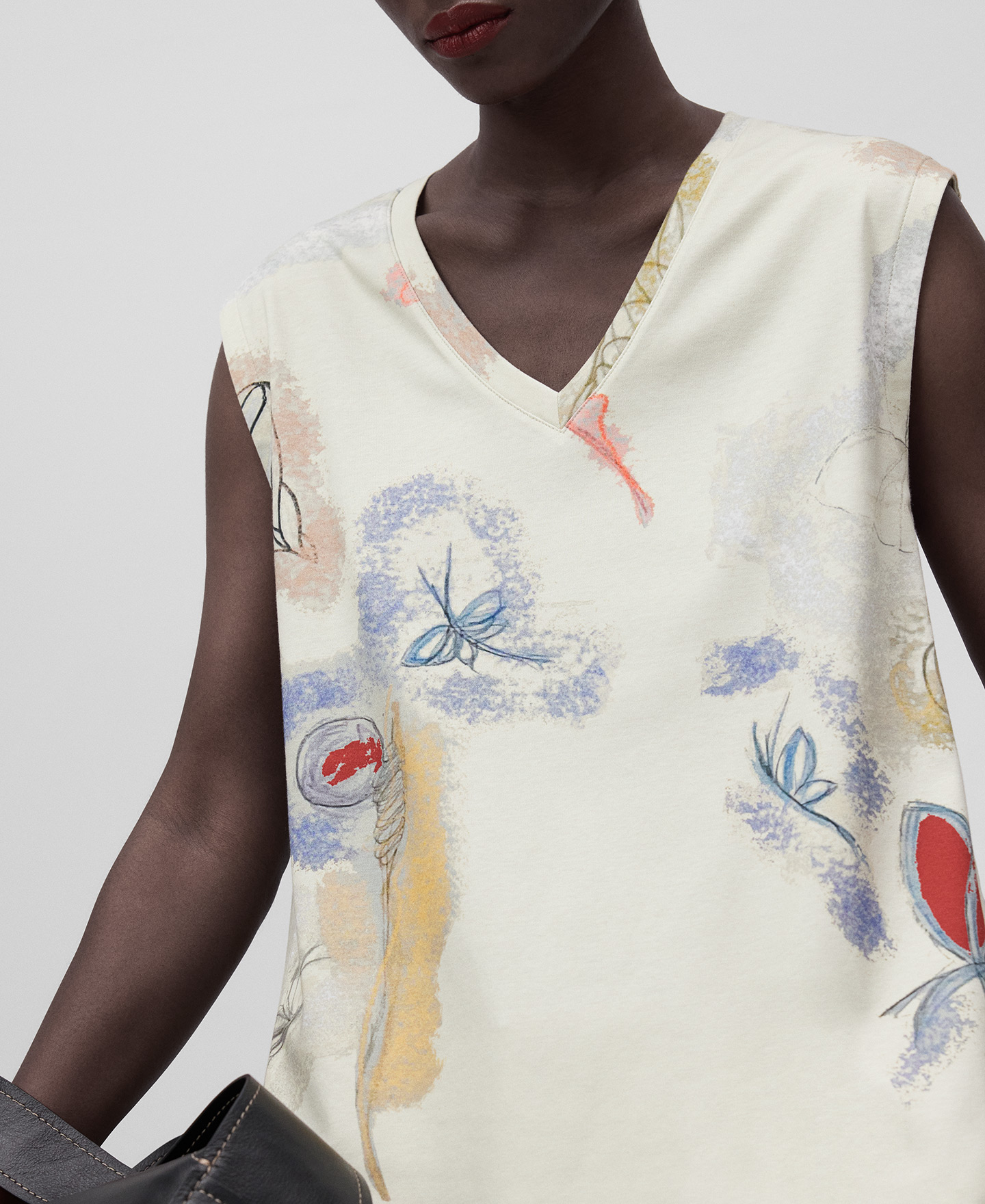 Camiseta evas&eacute; estampada algod&oacute;n mujer image number 3