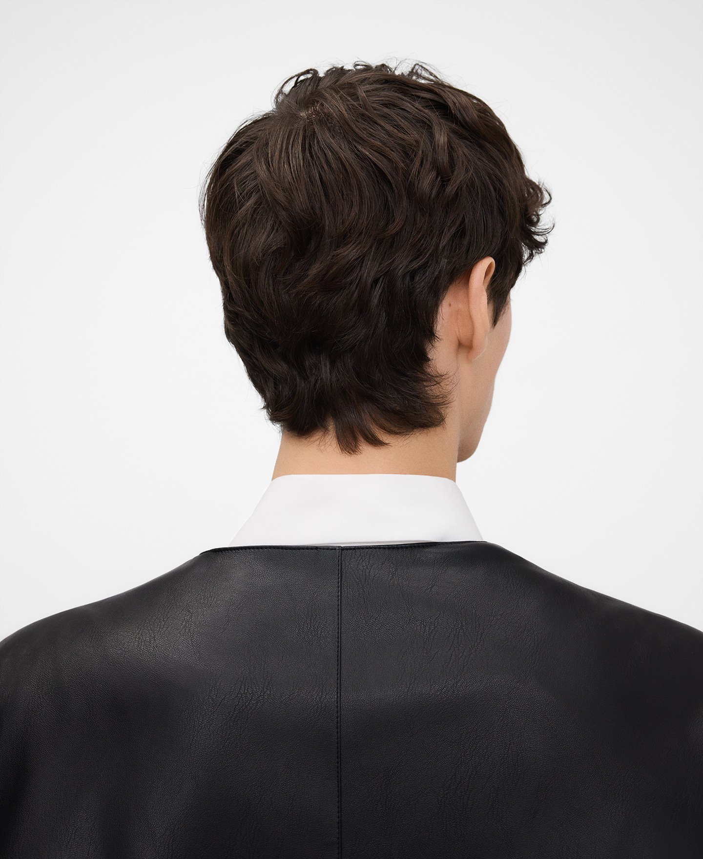 Leather-Non-Leather kimono jacket image number 3