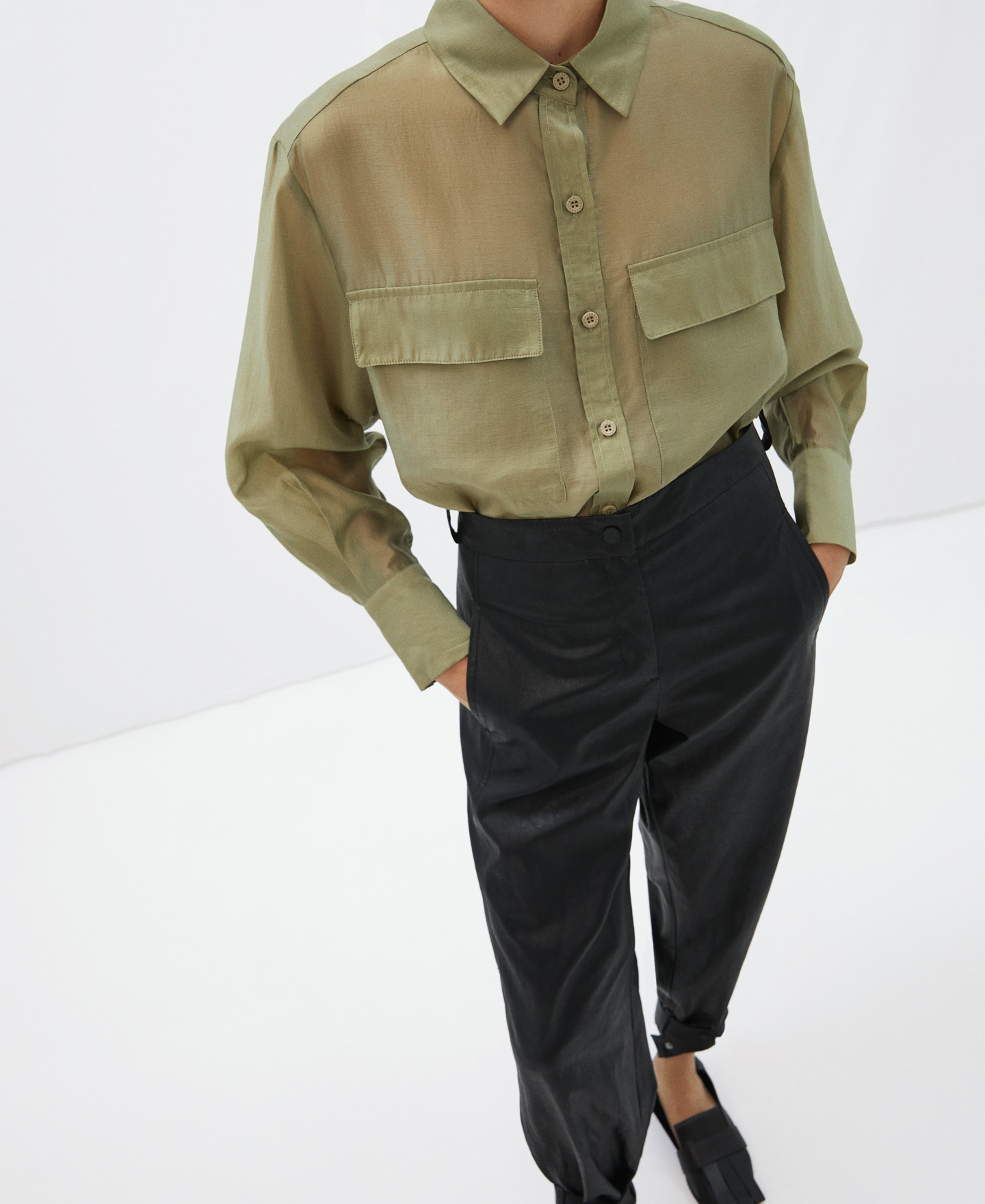 Bat sleeve shirt in lyocell image number 4