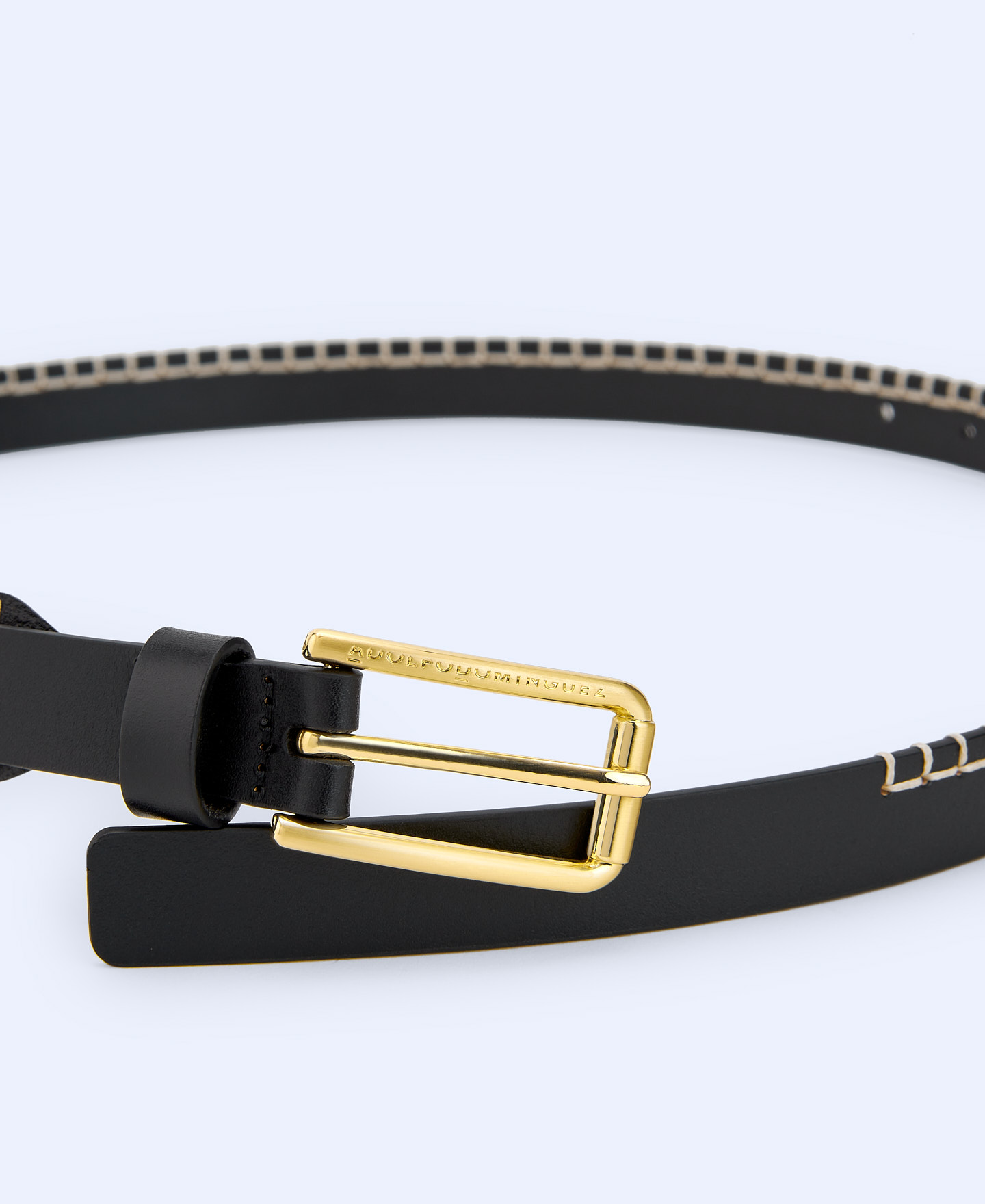 Leather stitched belt image number 2