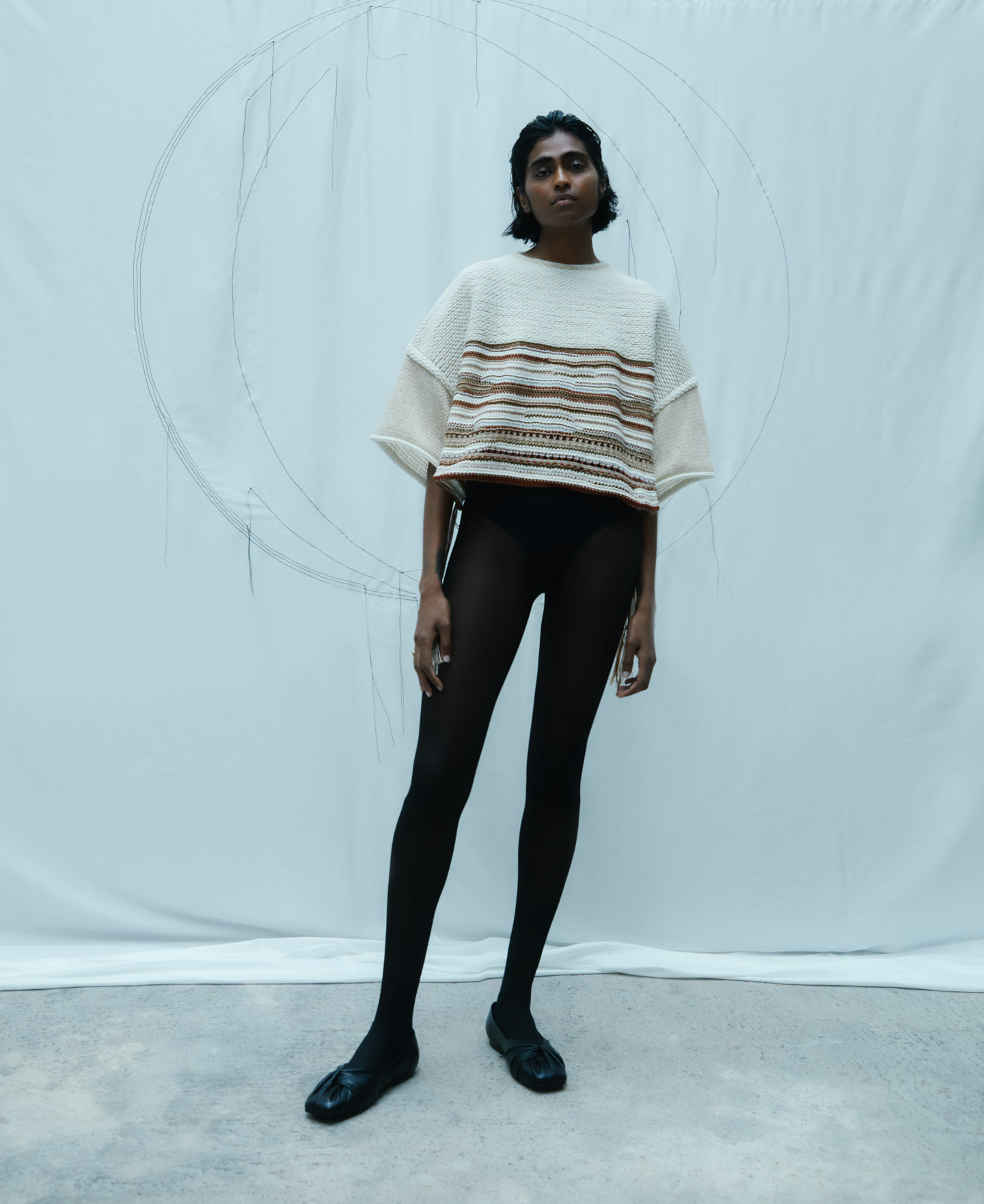 Oversize fringed sweater image number 1