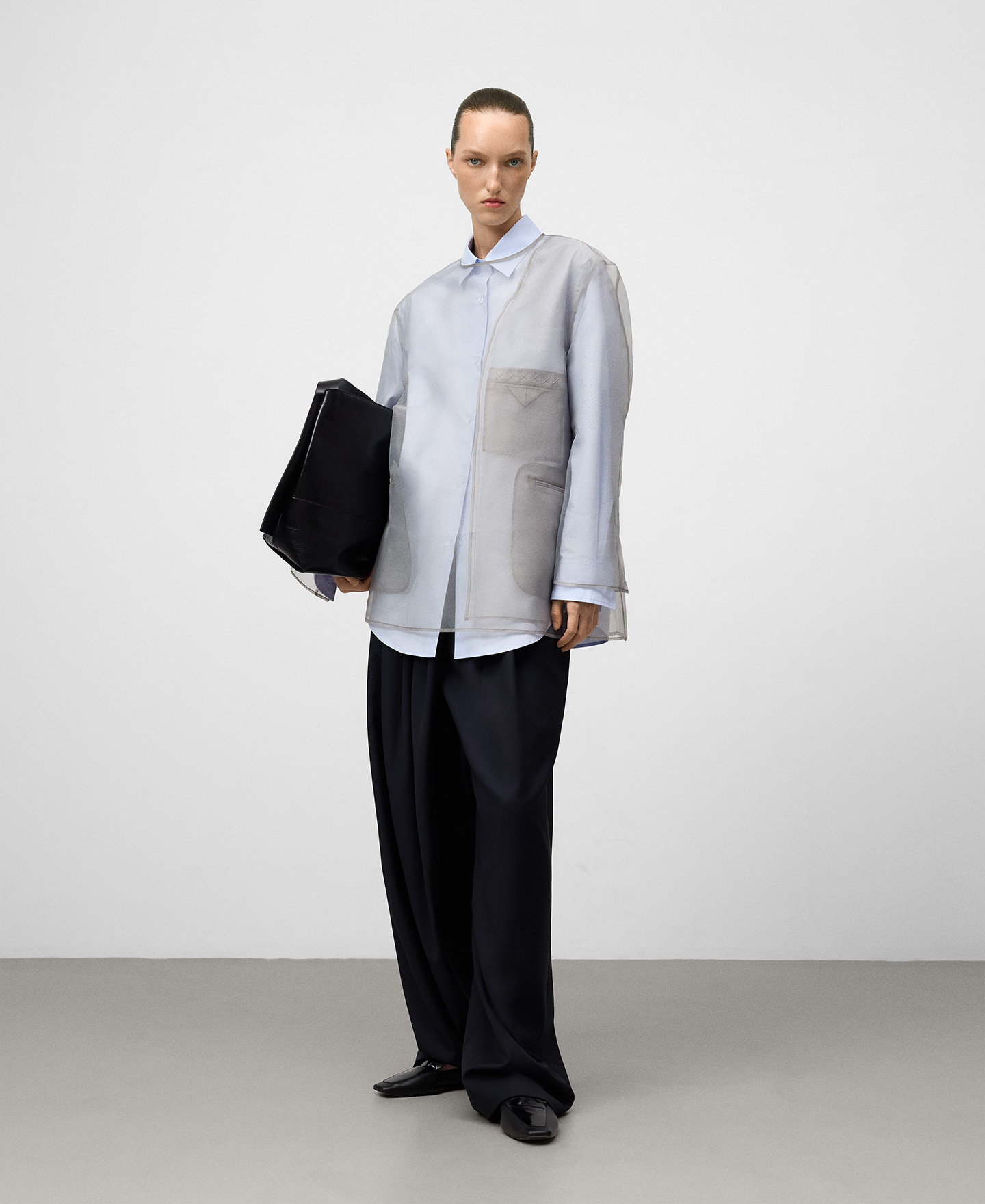 Top transparente piezas de blazer mujer image number 1
