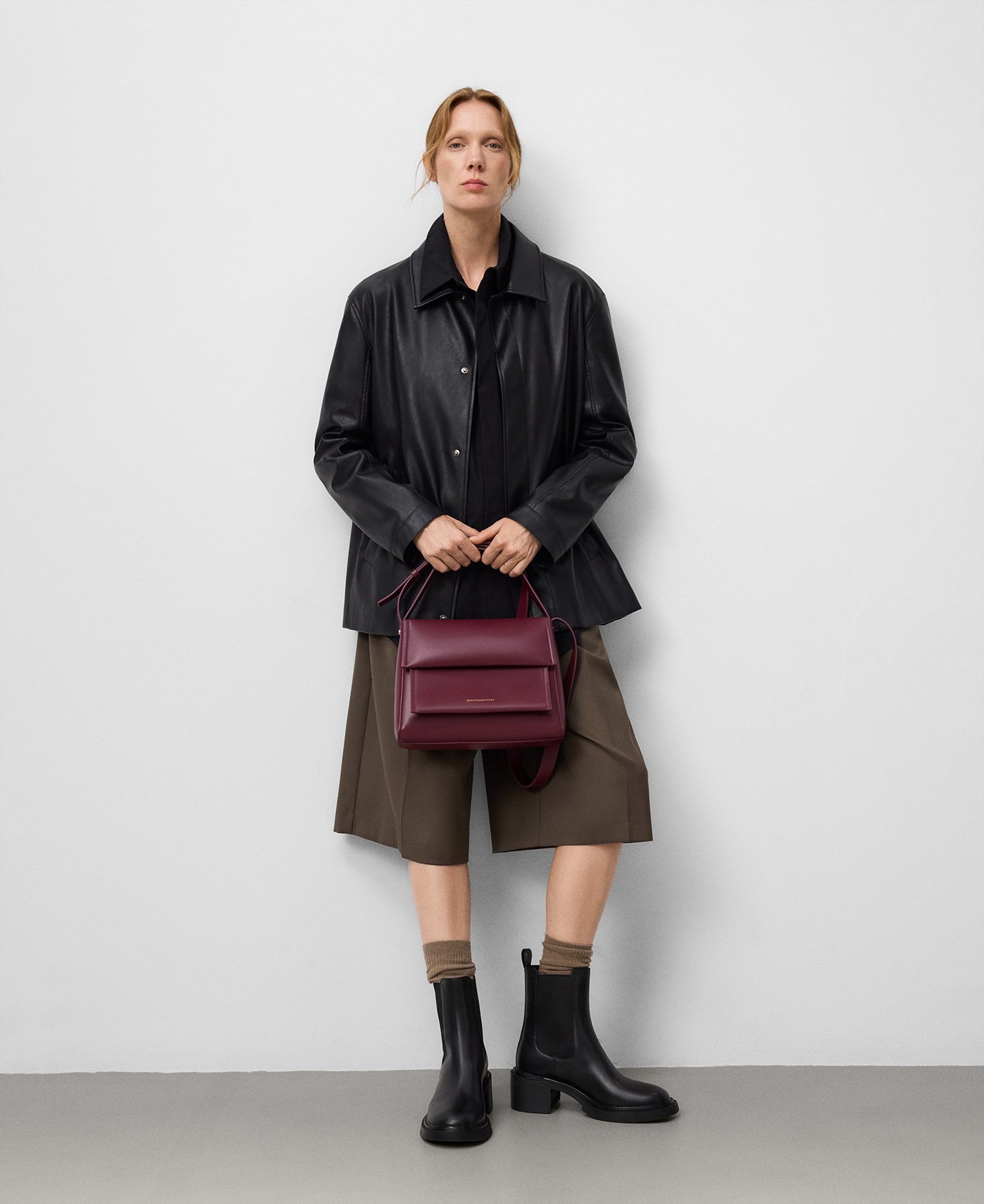 Sac bandoulière à rabat Cuir Sans Cuir femme image number 4