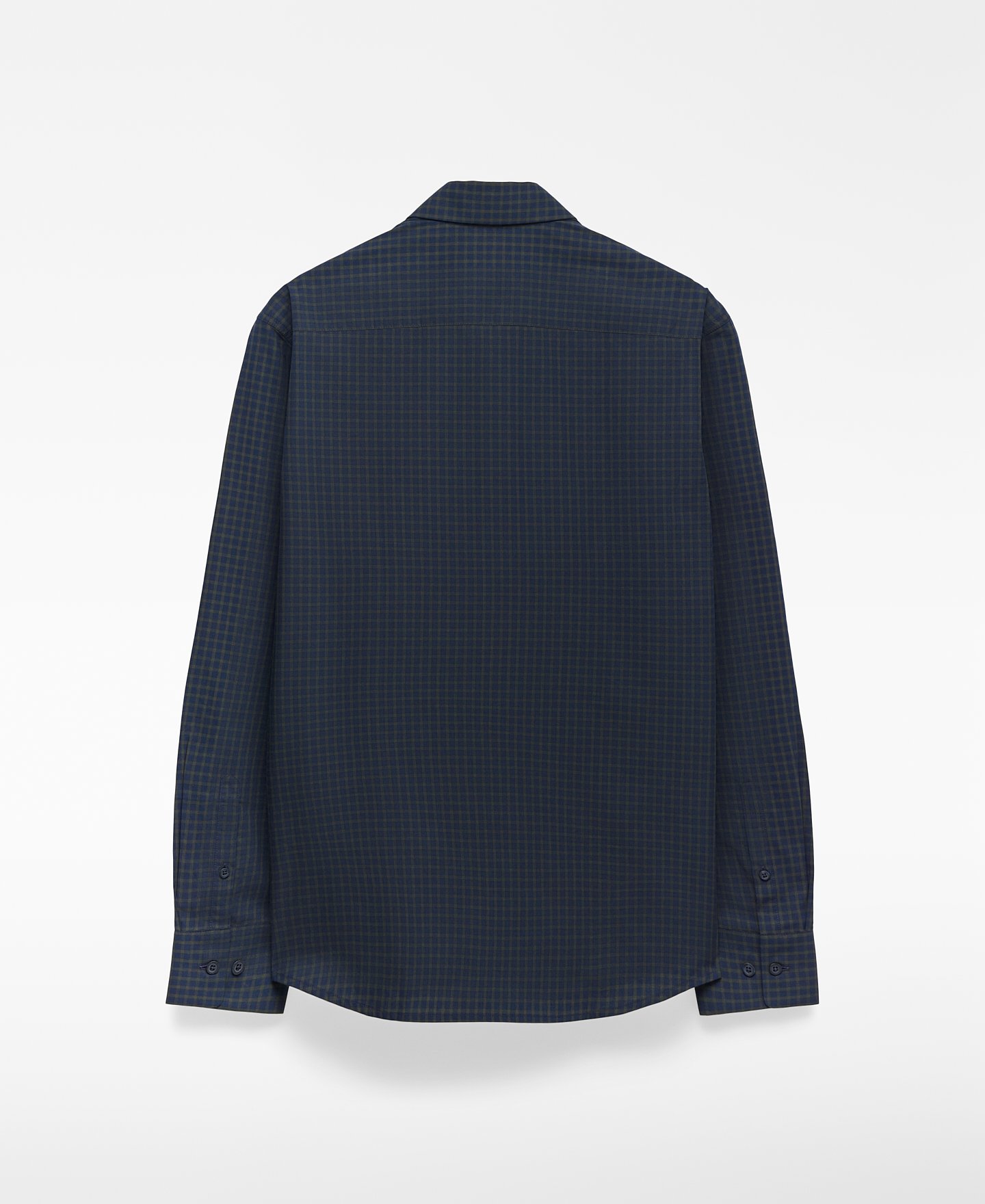 Camisa cuadros cuello solapa hombre image number 5