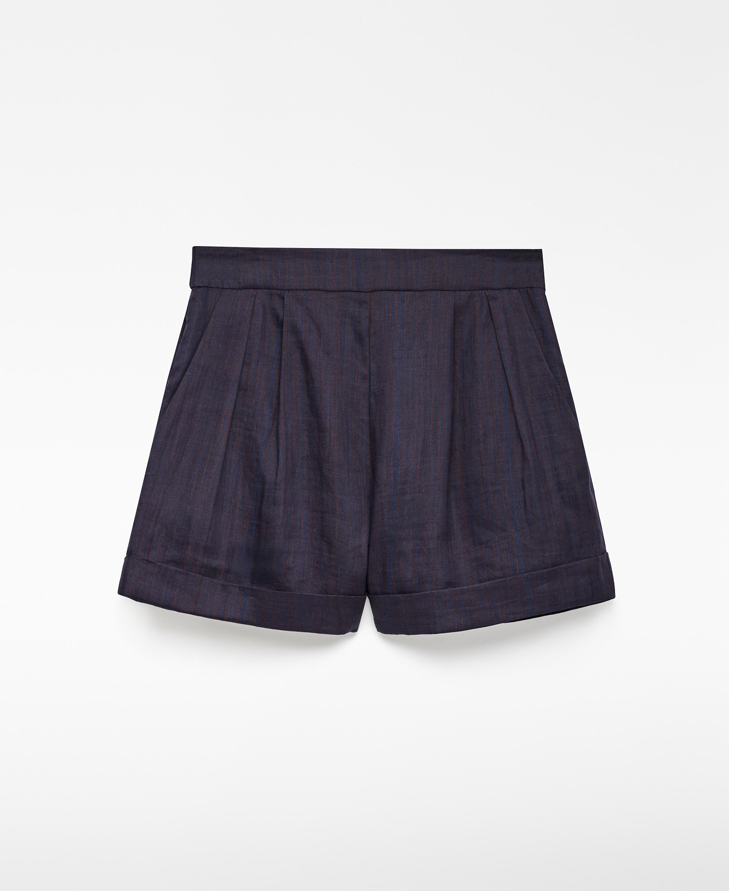 Kurze Bermudas Streifen Ramie Damen image number 4