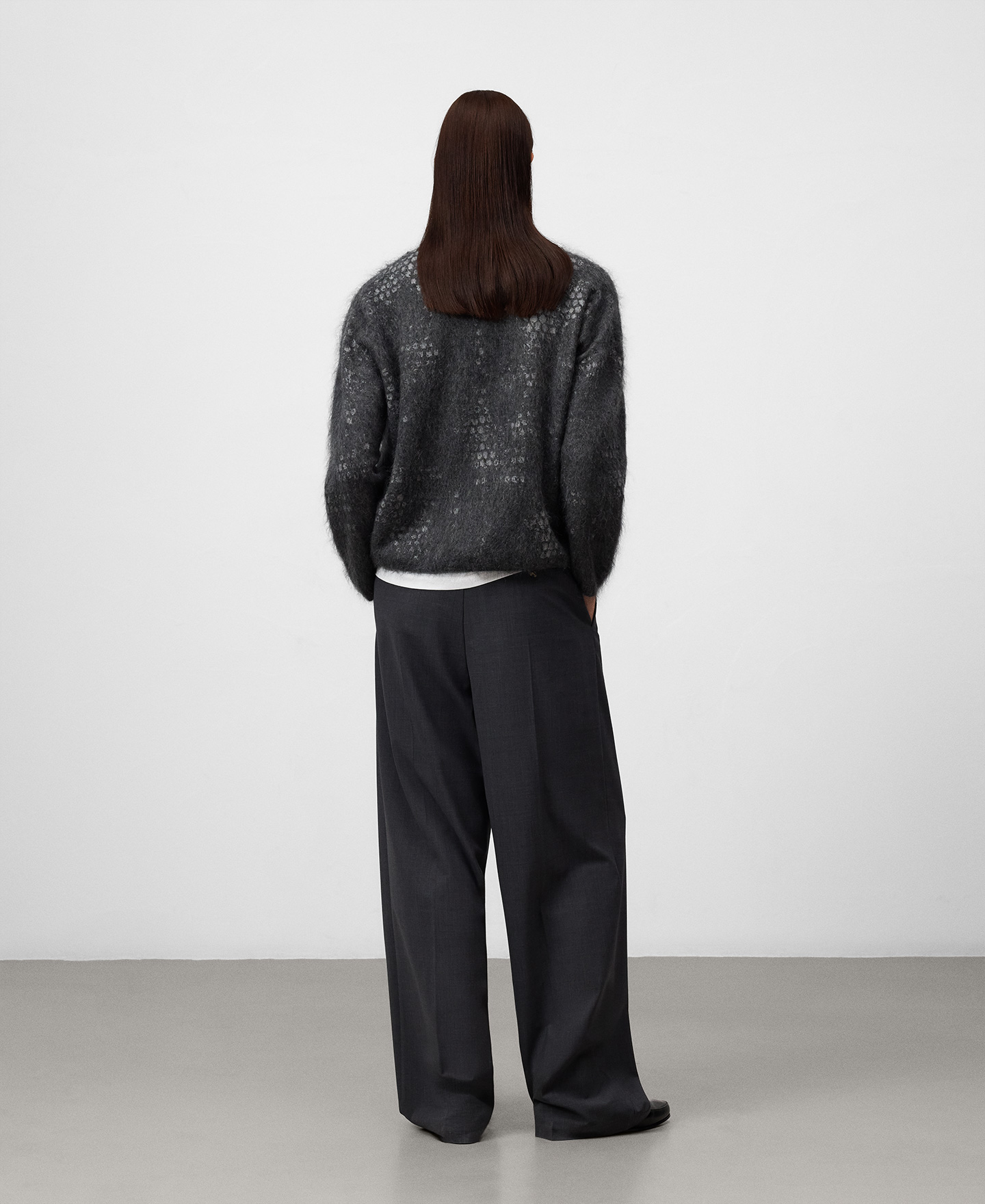 Jacquard knit sweater woman image number 2