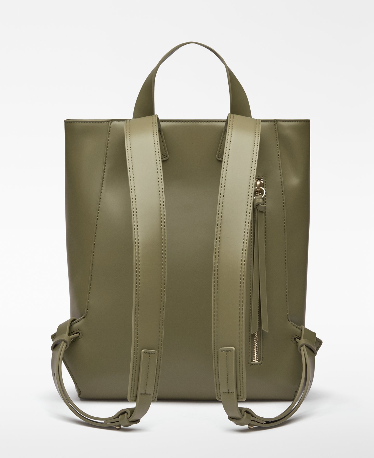 Leather-Non-Leather flap backpack woman image number 1
