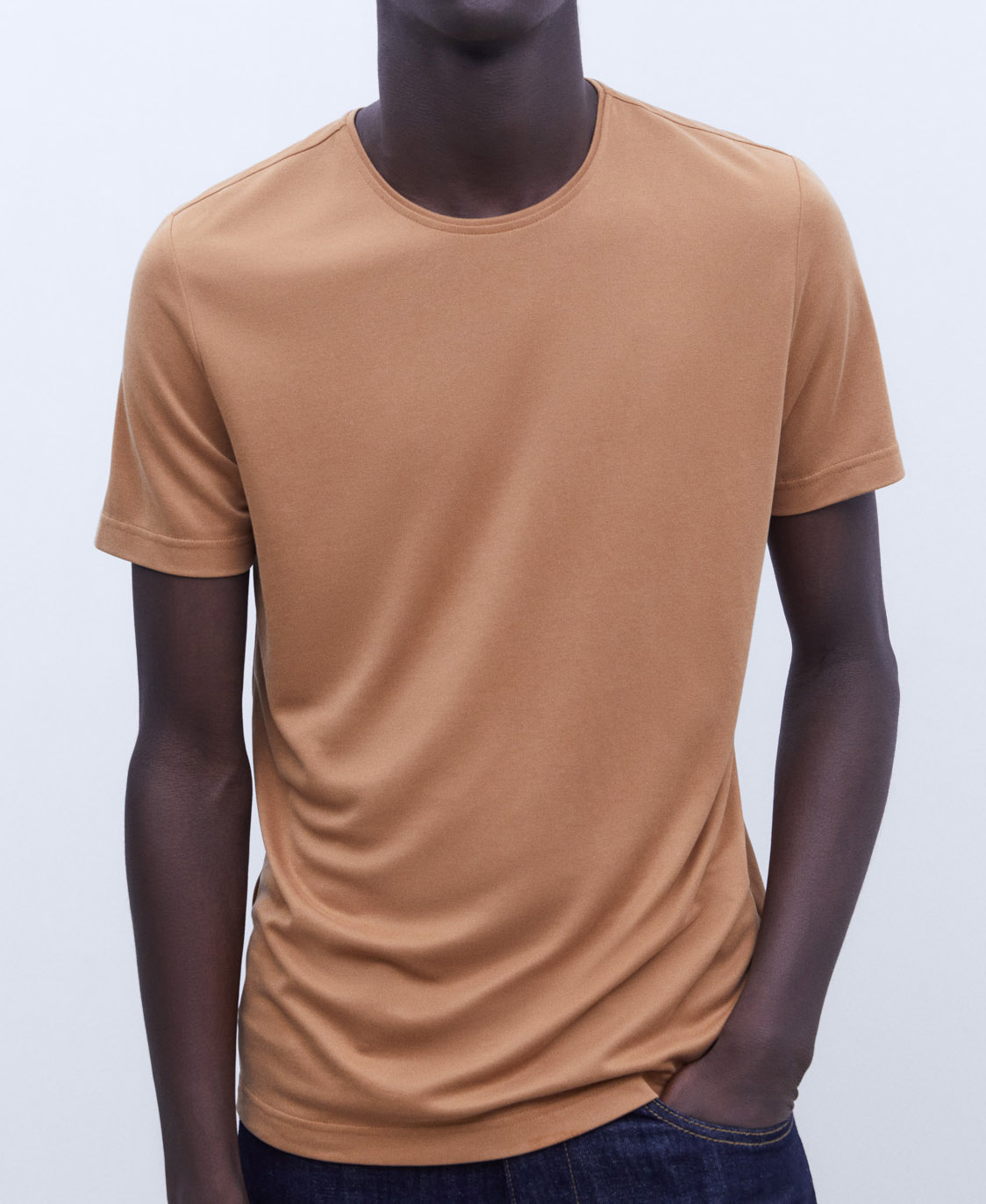 Modal crew neck T-shirt image number 0