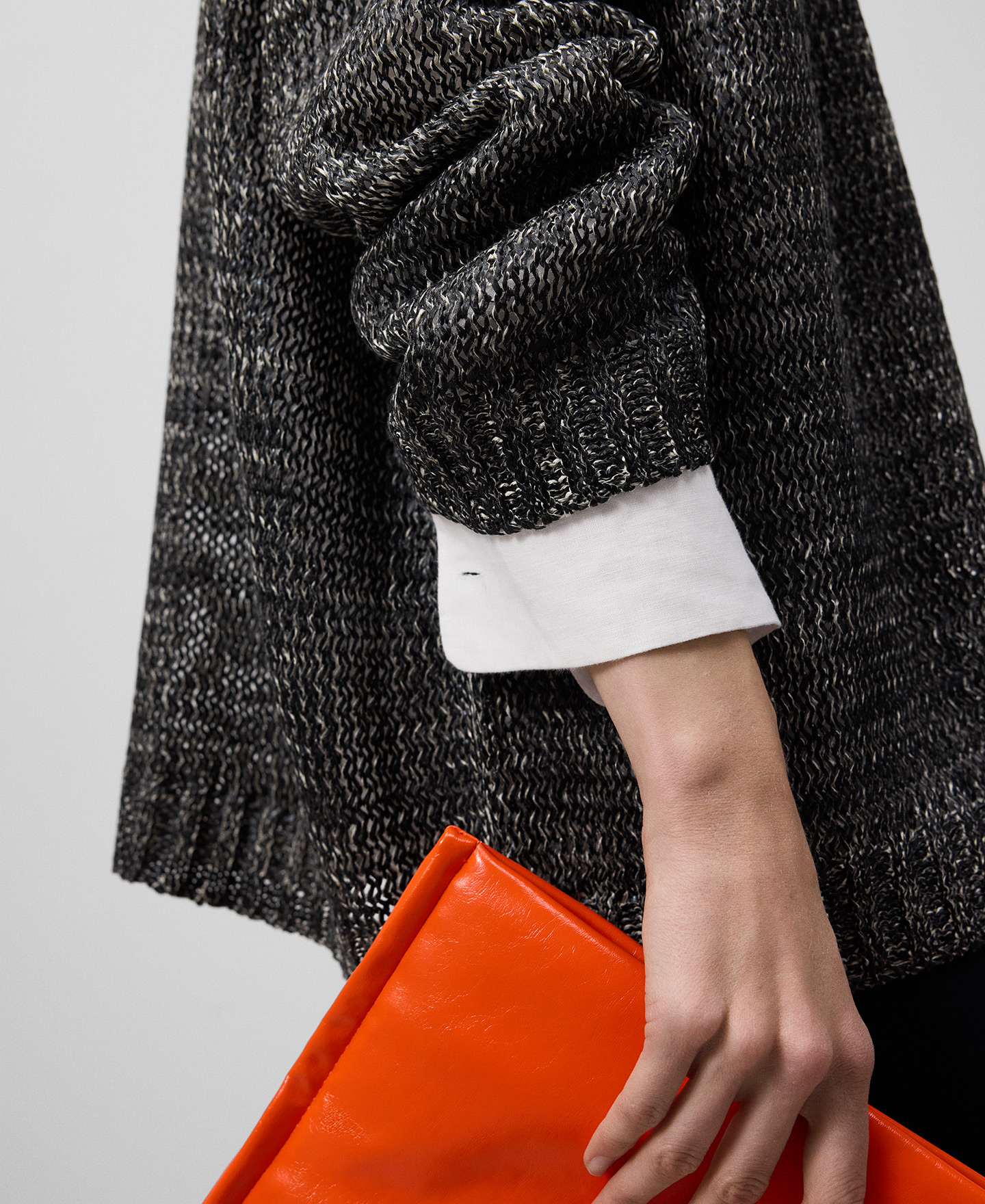 Marled knit kimono jacket woman image number 3
