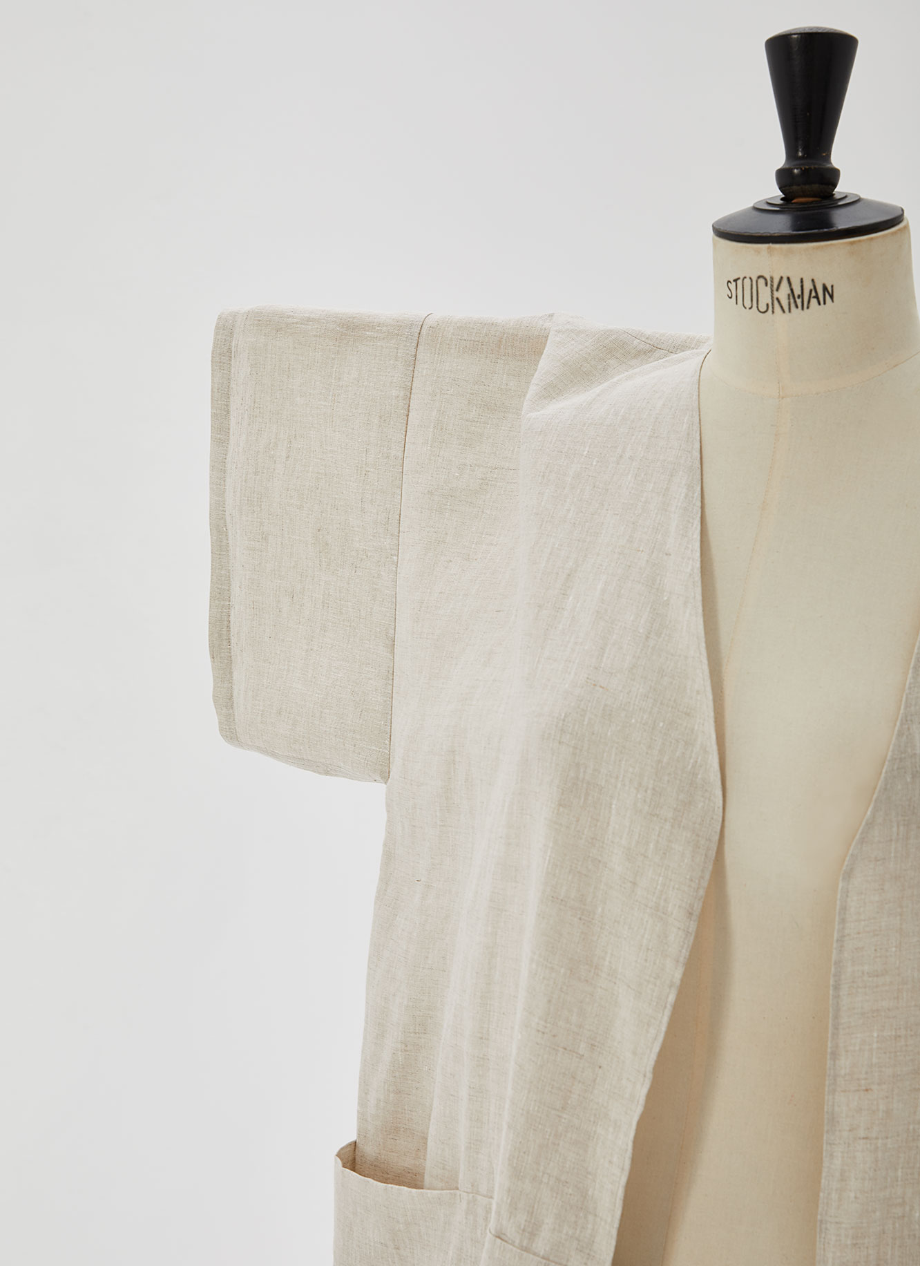 Kimono largo en lino europeo image number 5