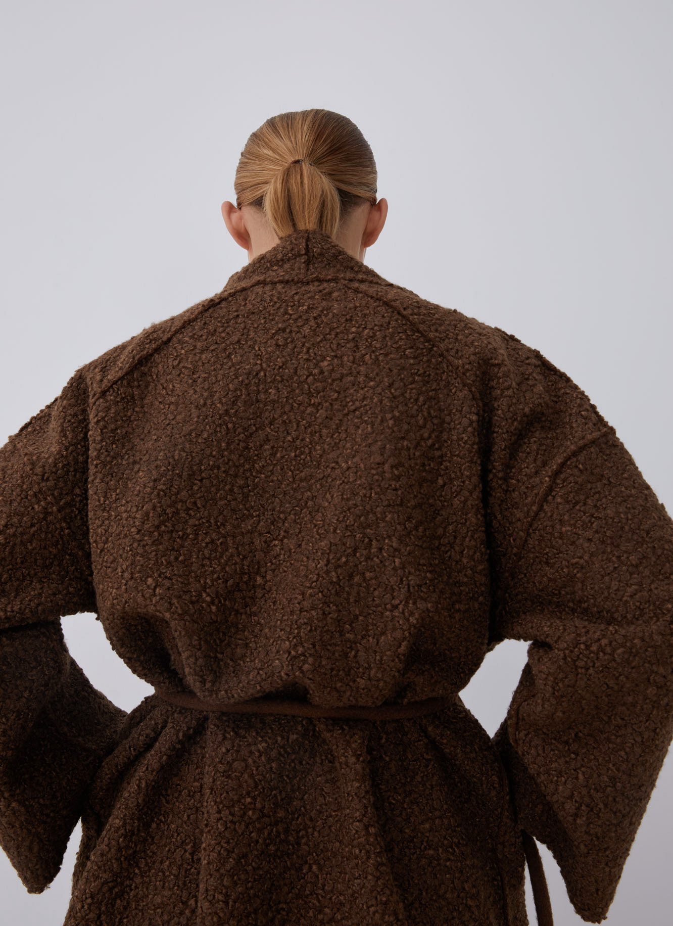 Wrap coat with chimney collar image number 1