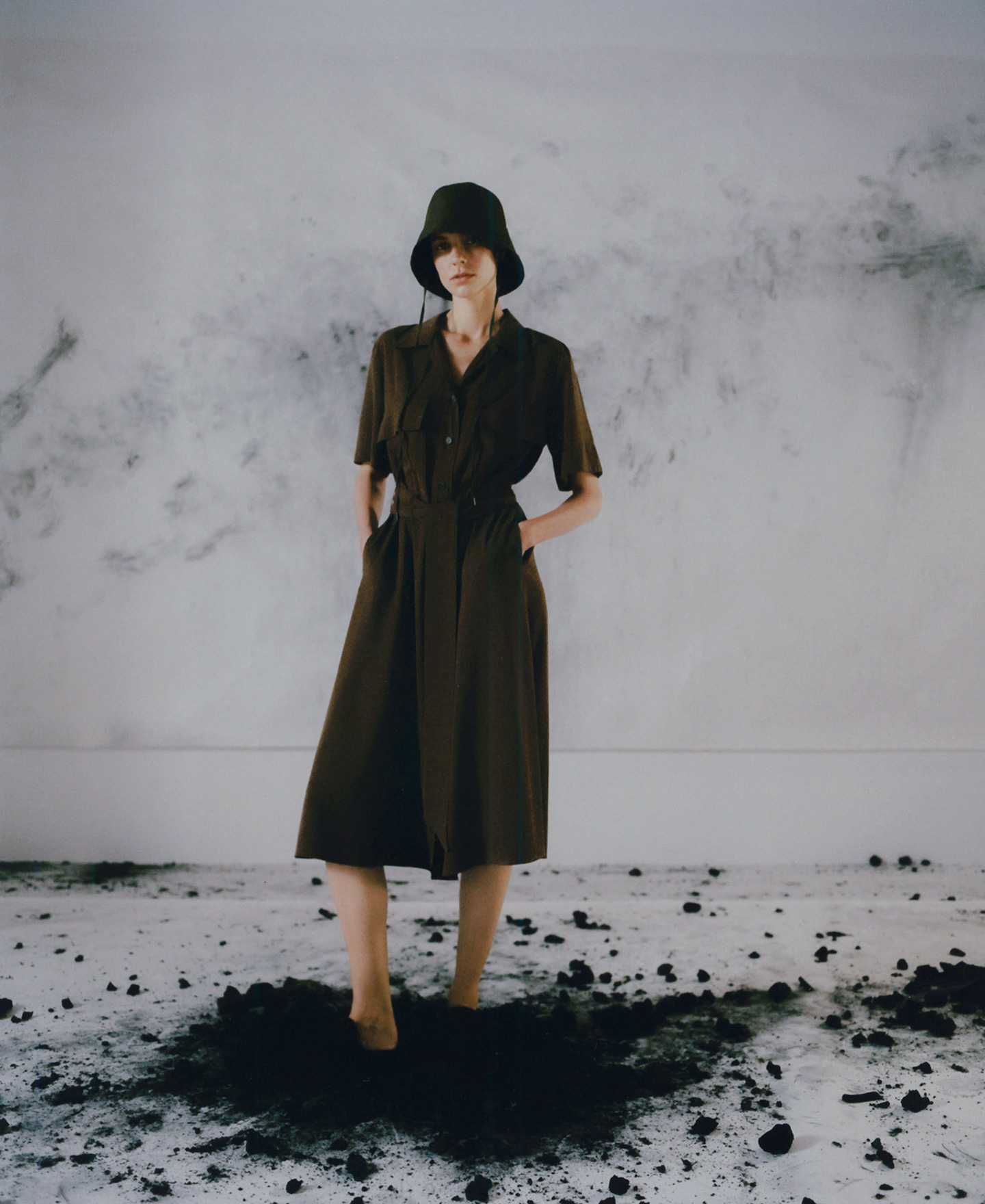 Vestido camisero en lyocell image number 3