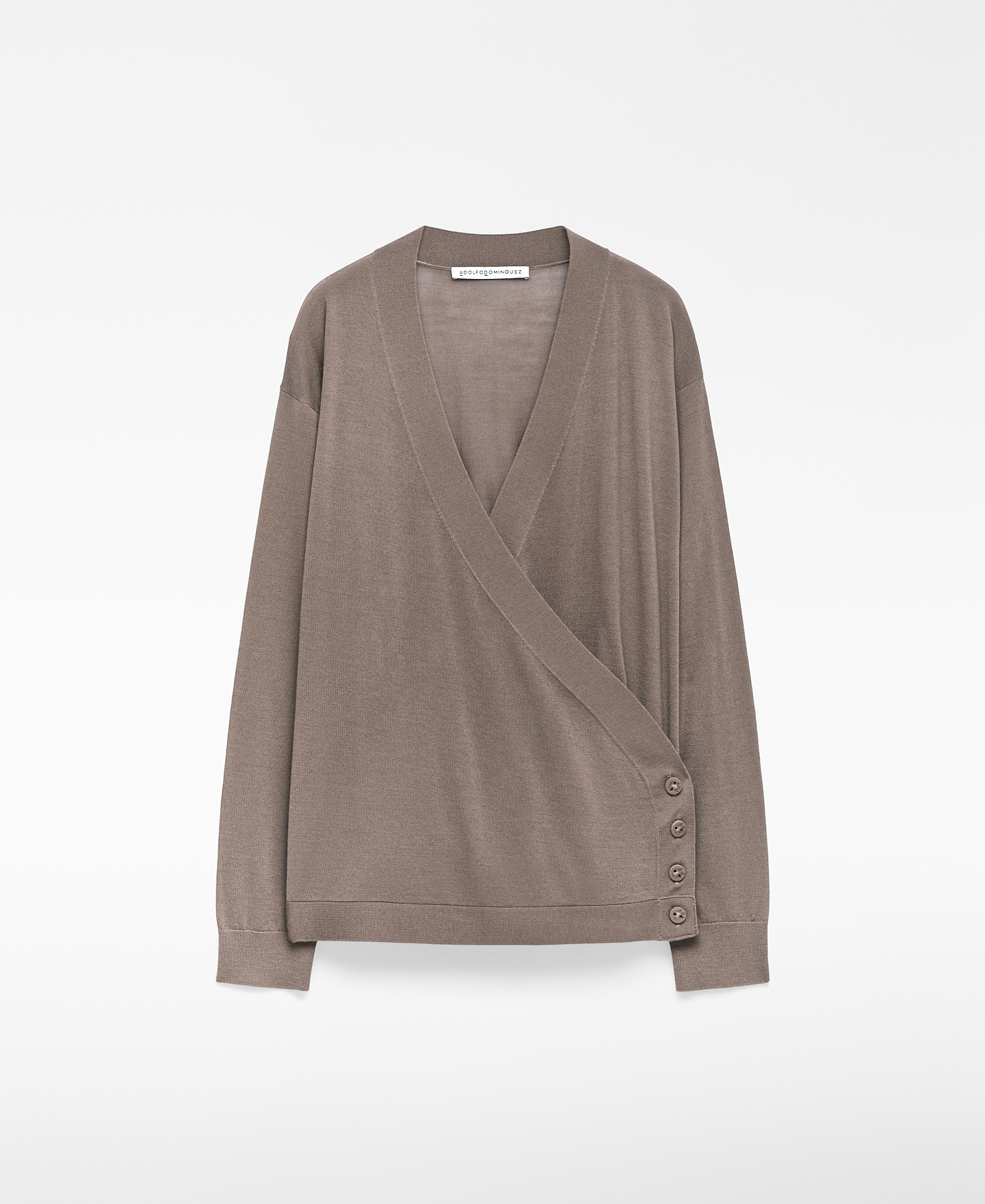 Merino wool wrap cardigan woman image number 4